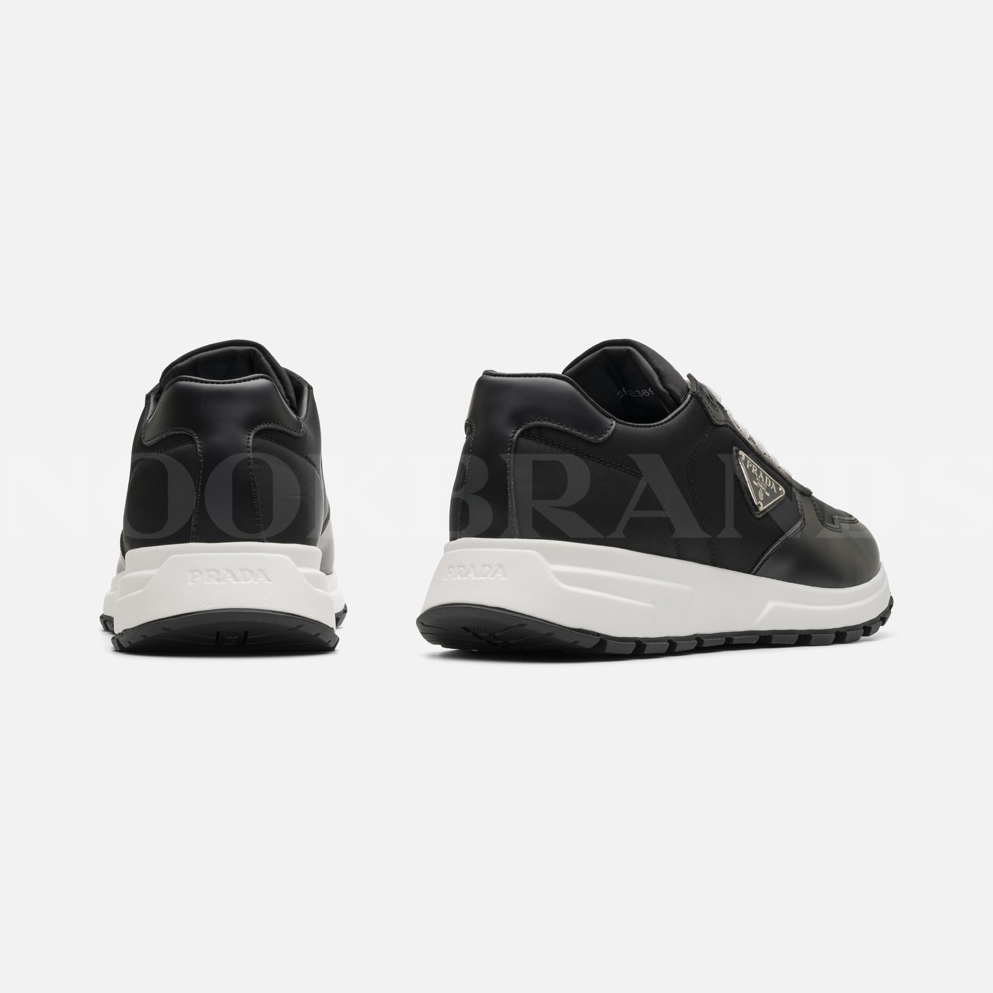 Prada Re-Nylon Siyah Erkek Deri Sneaker