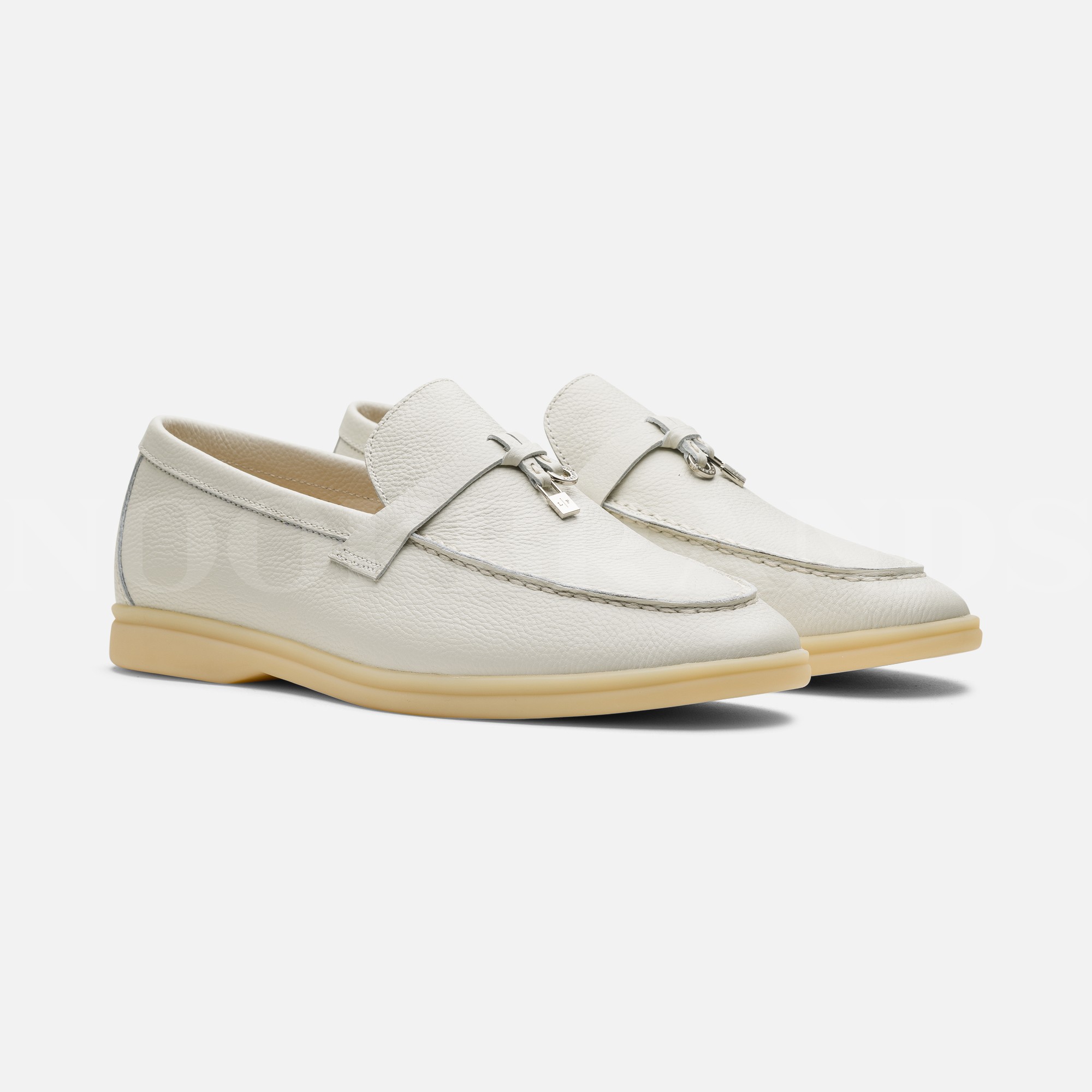Beyaz Deri Loafer