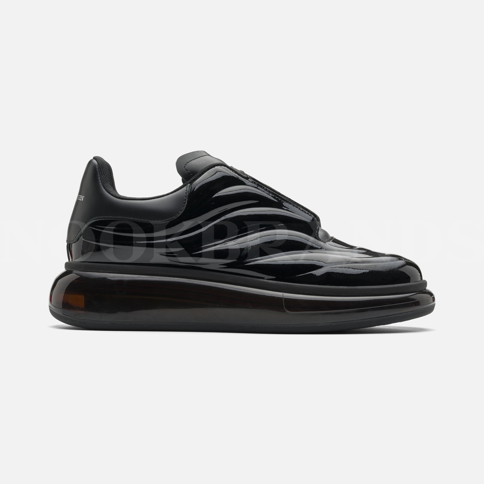 Oversize Siyah Deri Sneaker