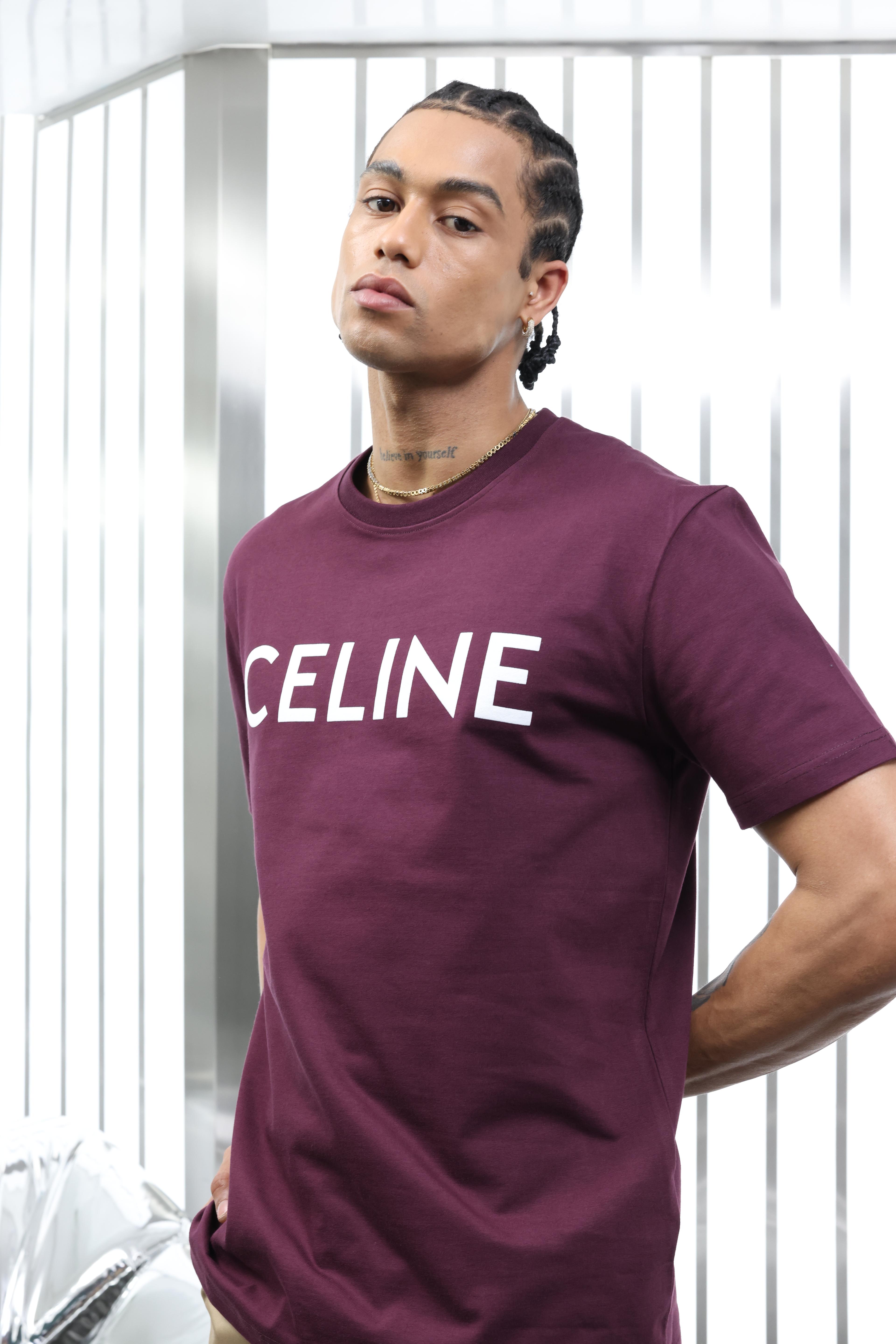 Baskı Detay Logo Bordo T-shirt
