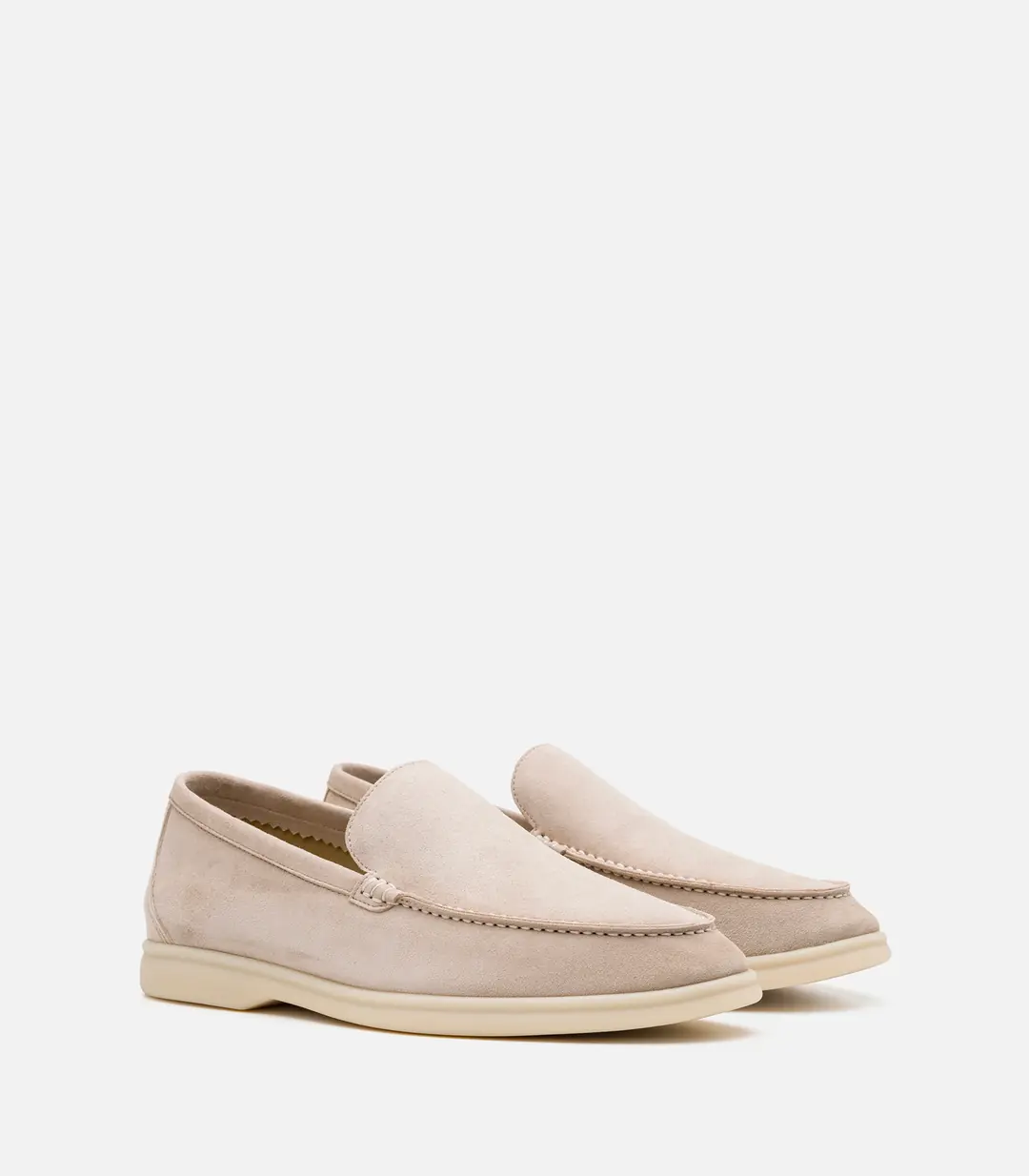 Loro Piana Summer Walk Bej Süet Erkek Loafer