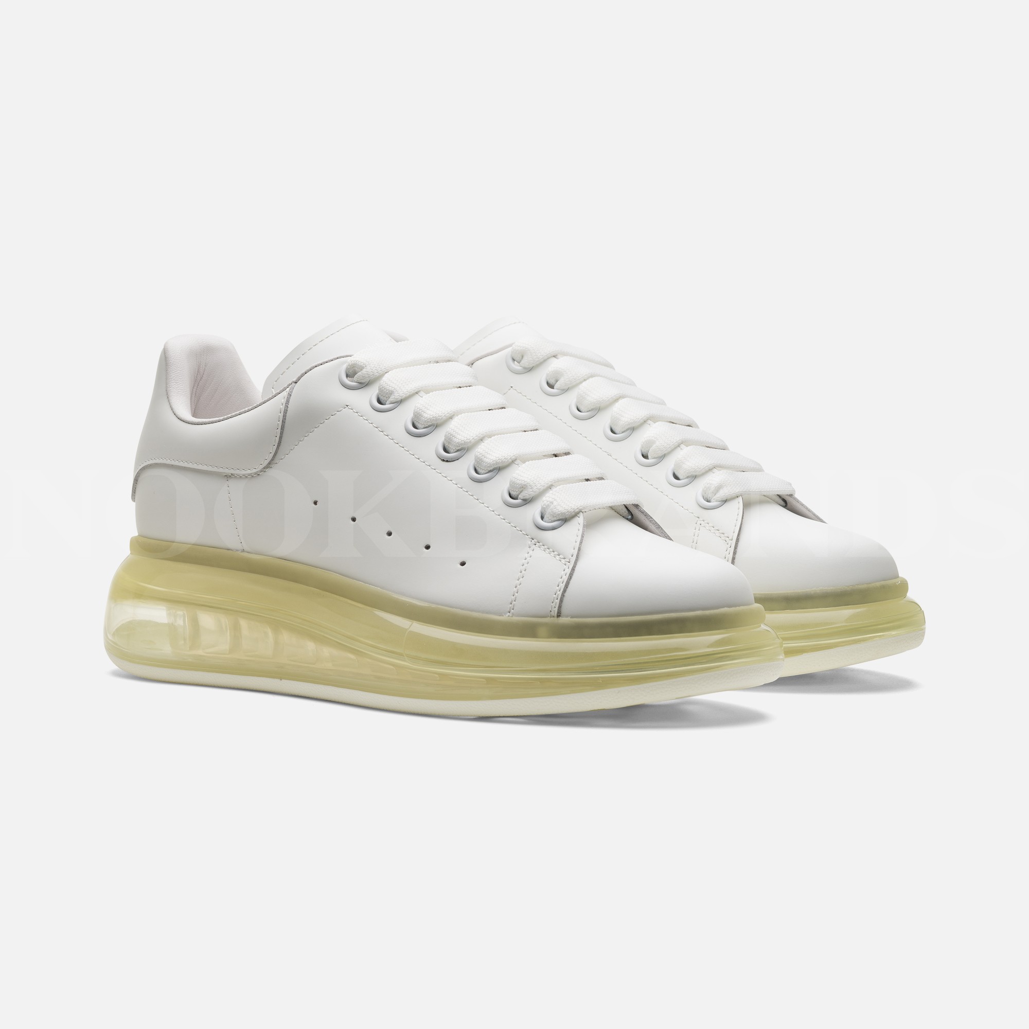 Oversize Beyaz Kadın Deri Sneaker