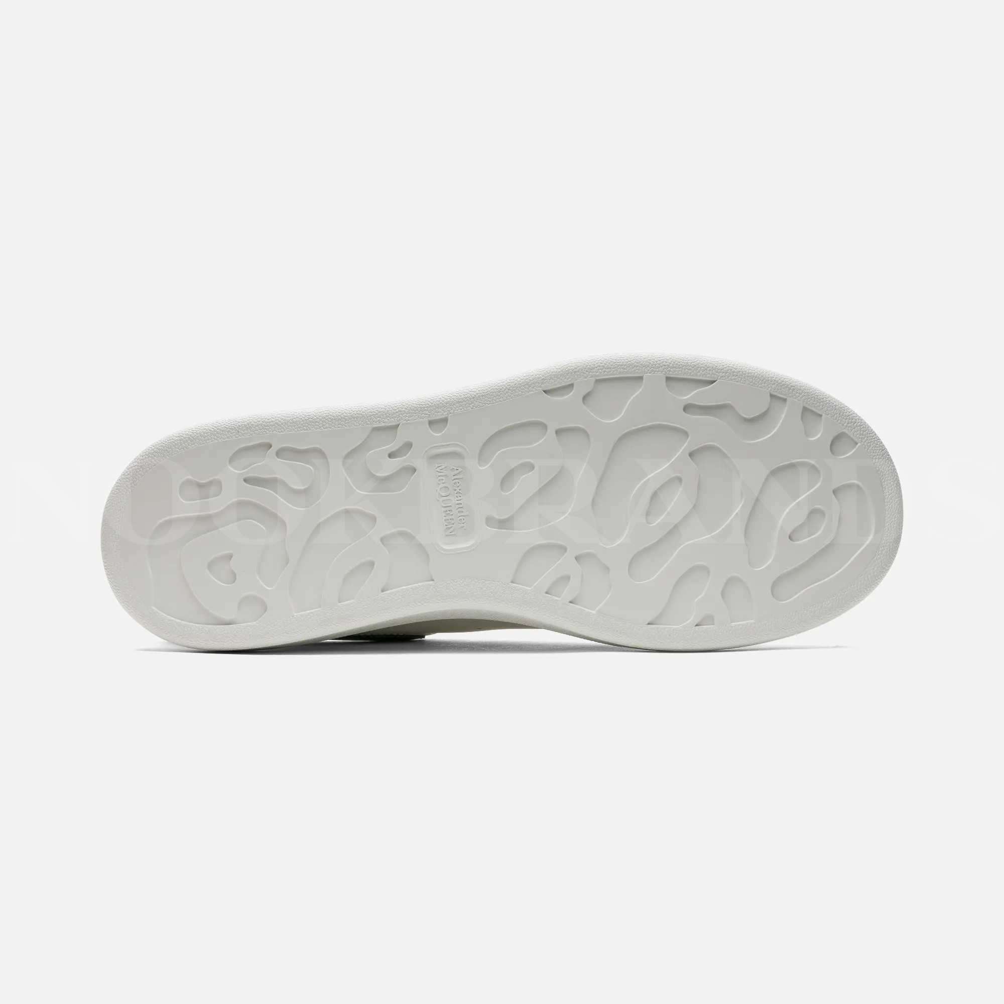 Oversize Beyaz Mavi Detay Erkek Deri Sneaker