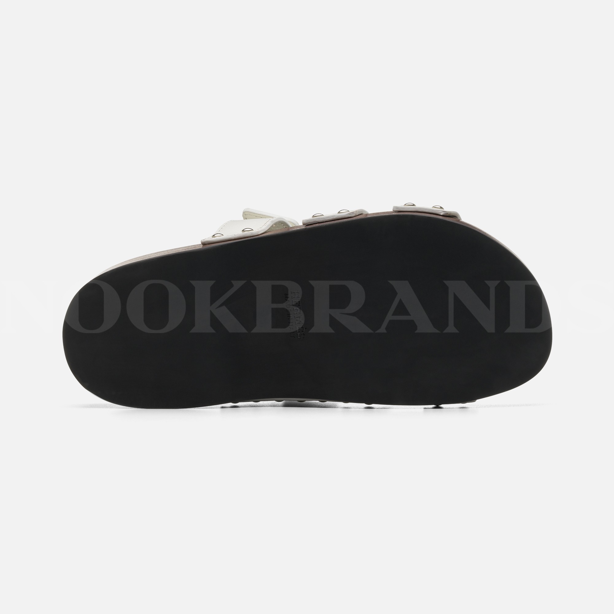 Beyaz Deri Kos Clog Sandal