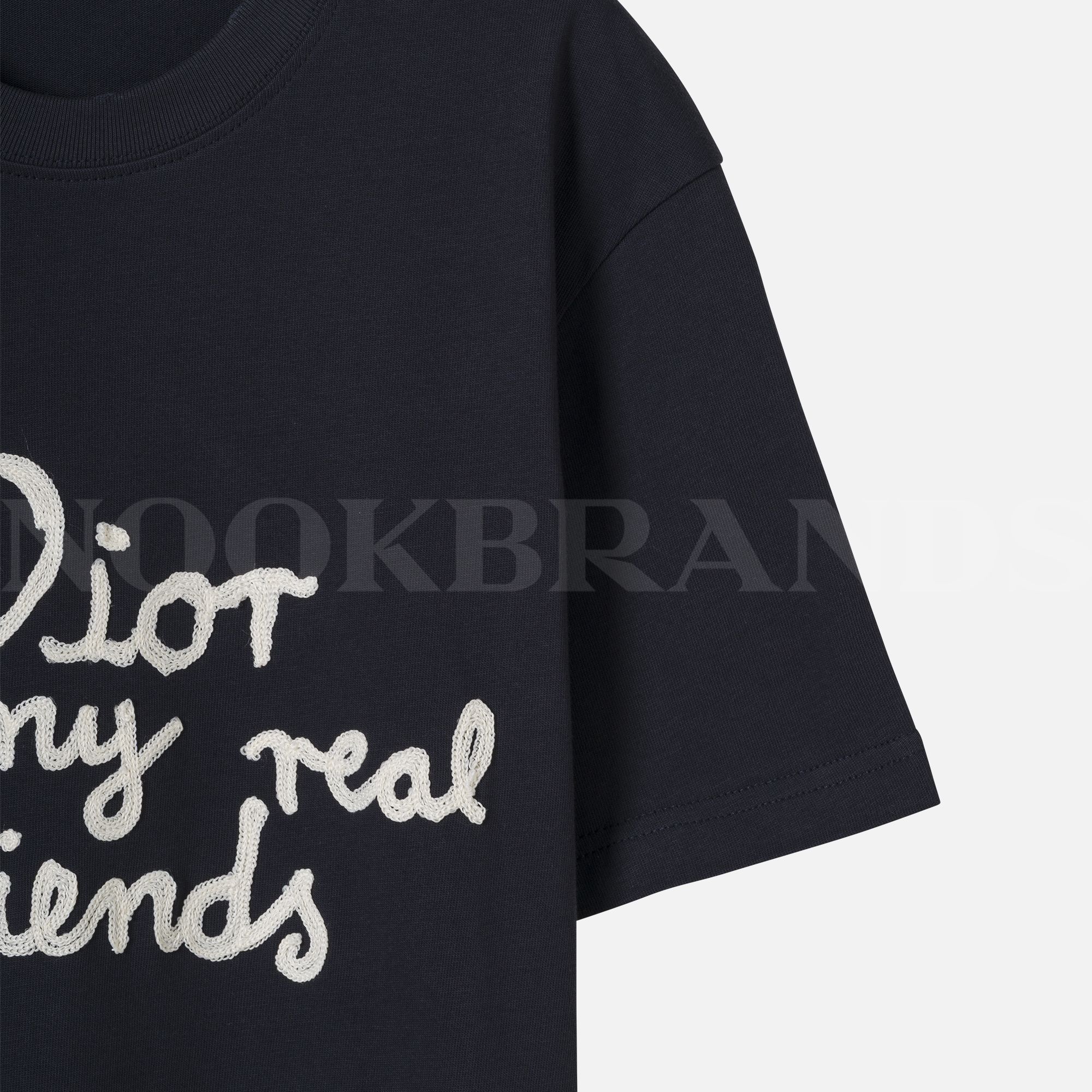 Siyah Nakışlı Logo Erkek T-shirt