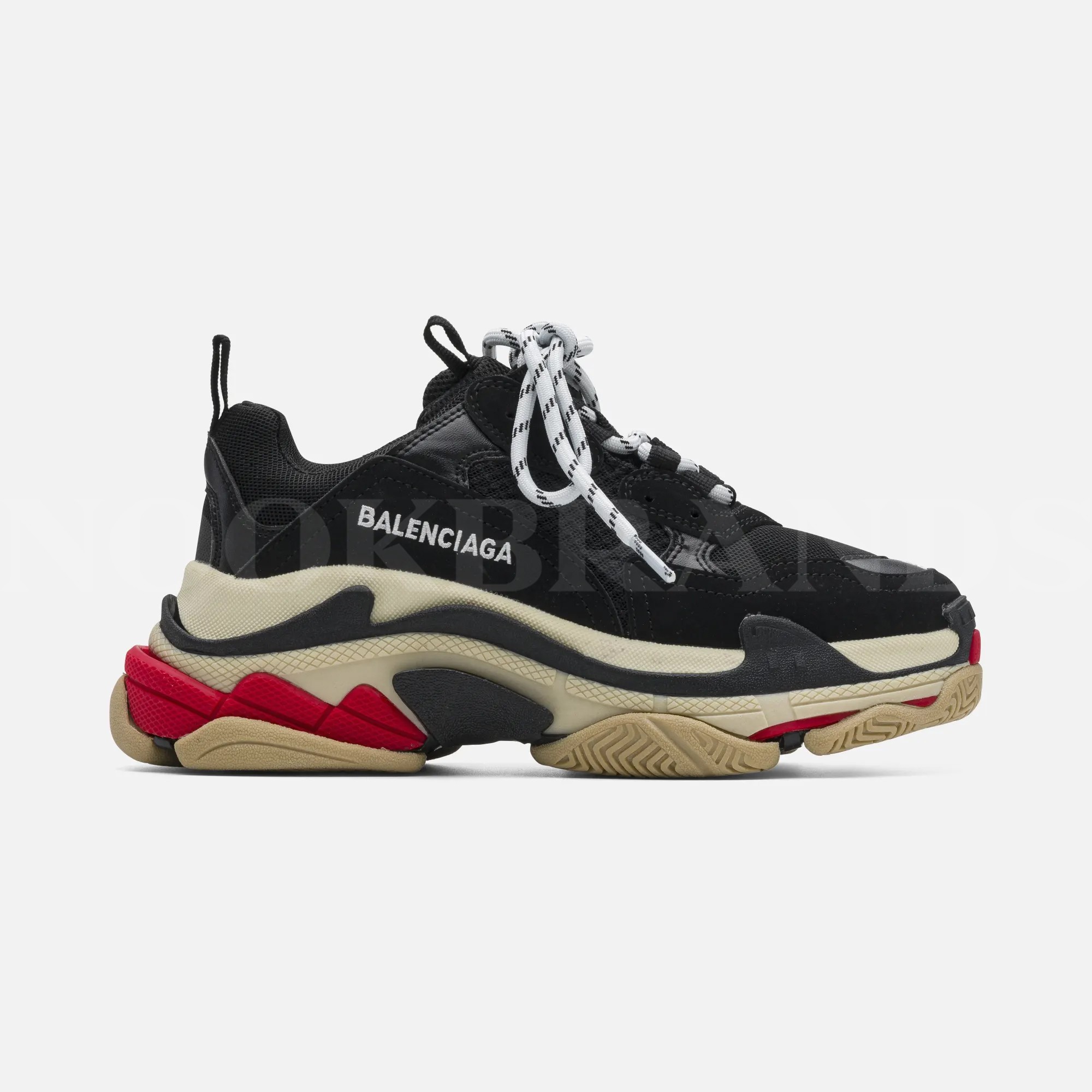 Triple S Siyah Unisex Deri Sneaker