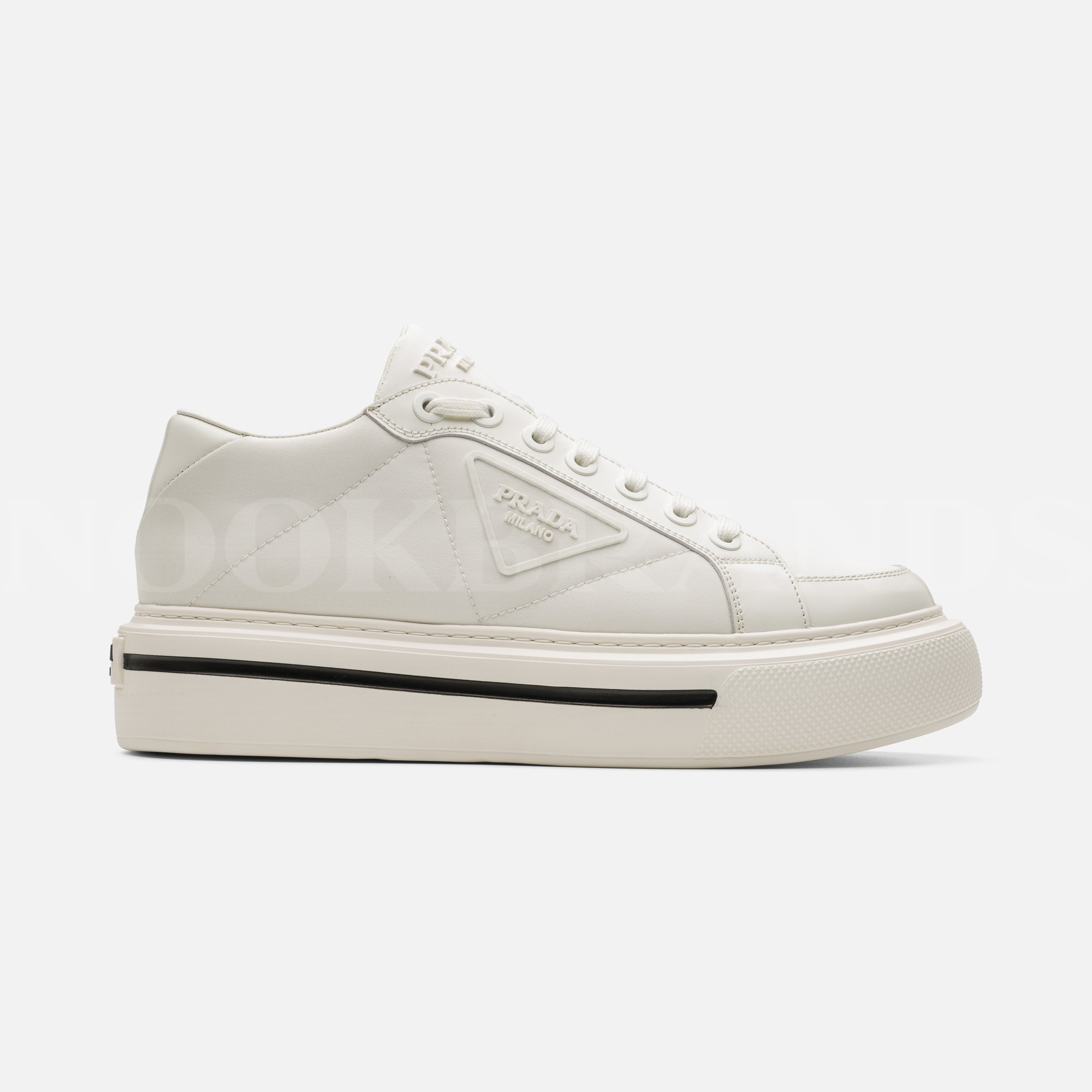 Macro Re-Nylon Beyaz Erkek Deri Sneaker