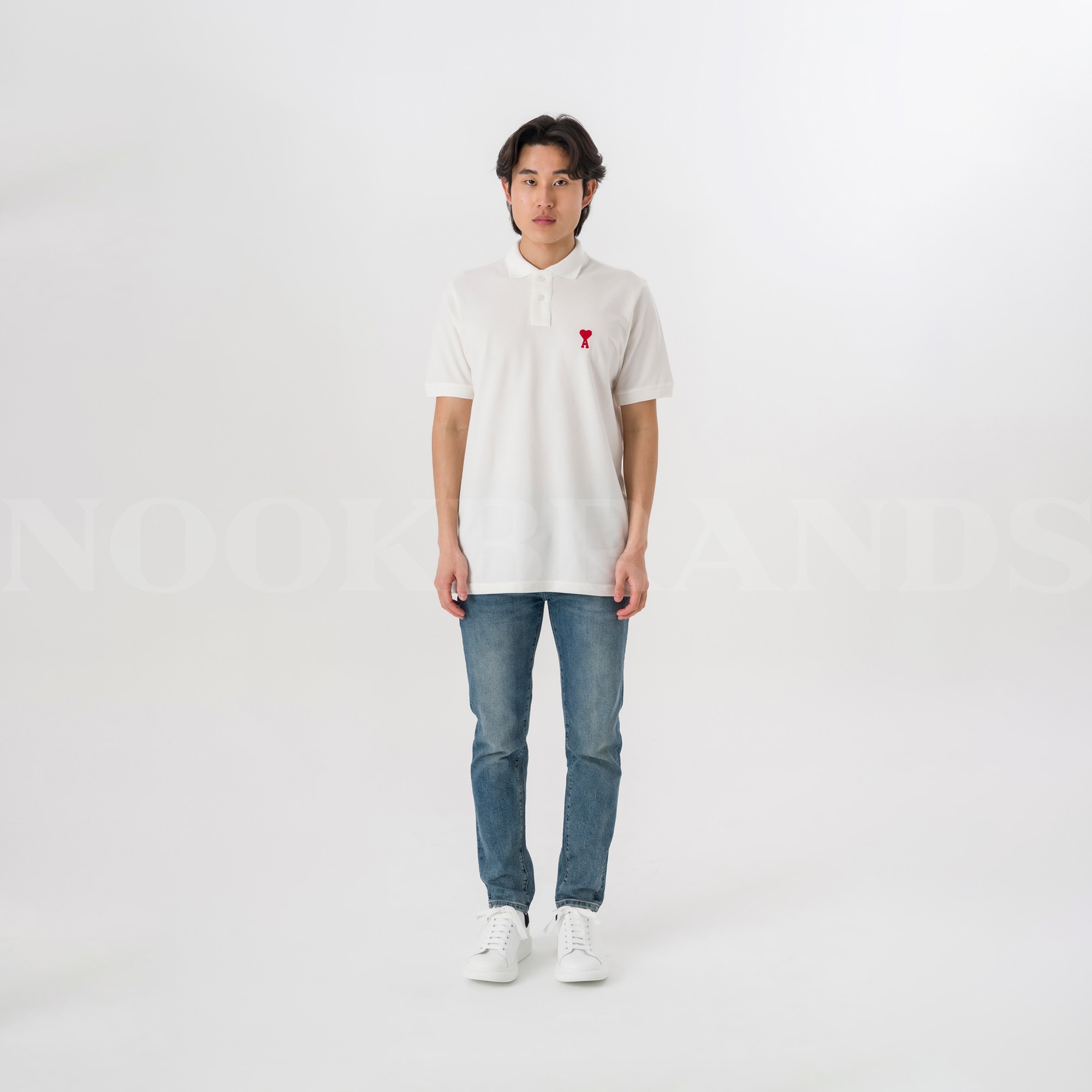 Beyaz Polo Yaka Erkek T-shirt