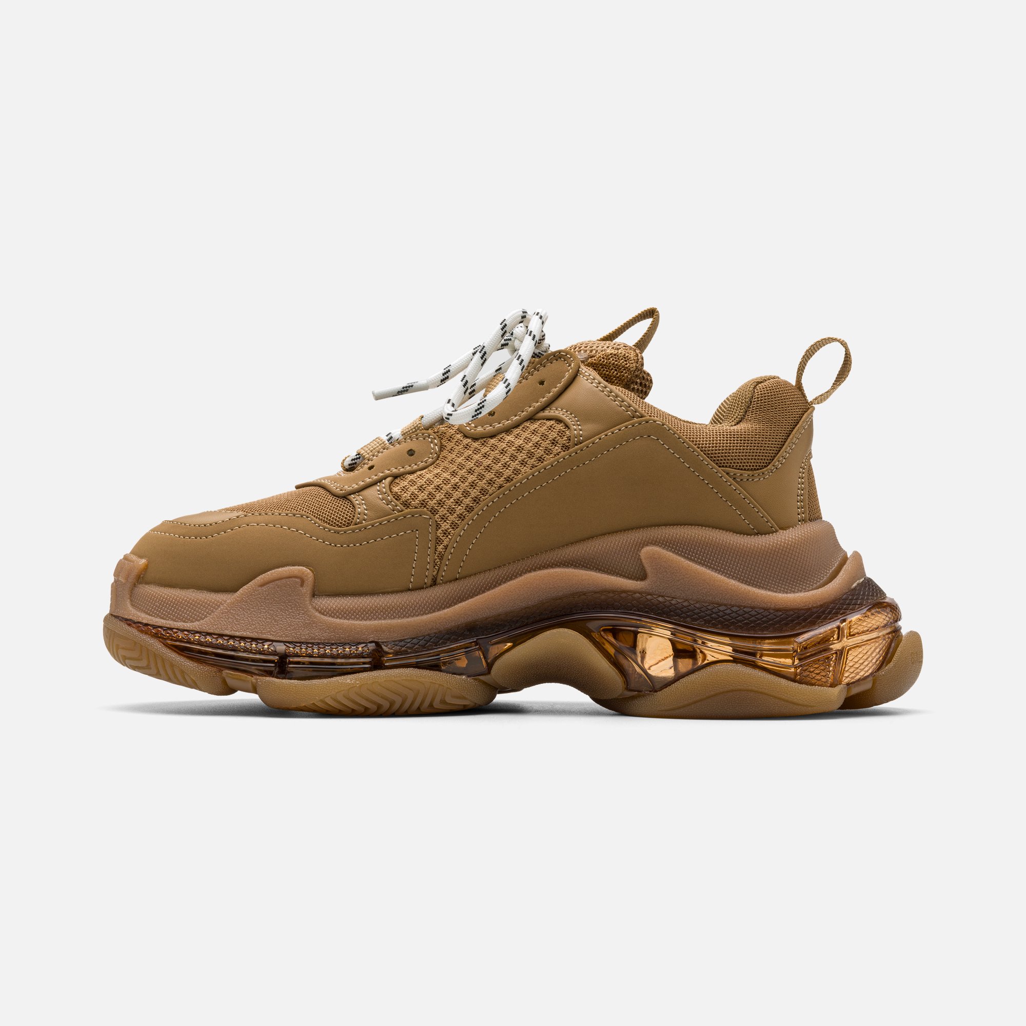 Triple S Kahverengi Deri Sneaker