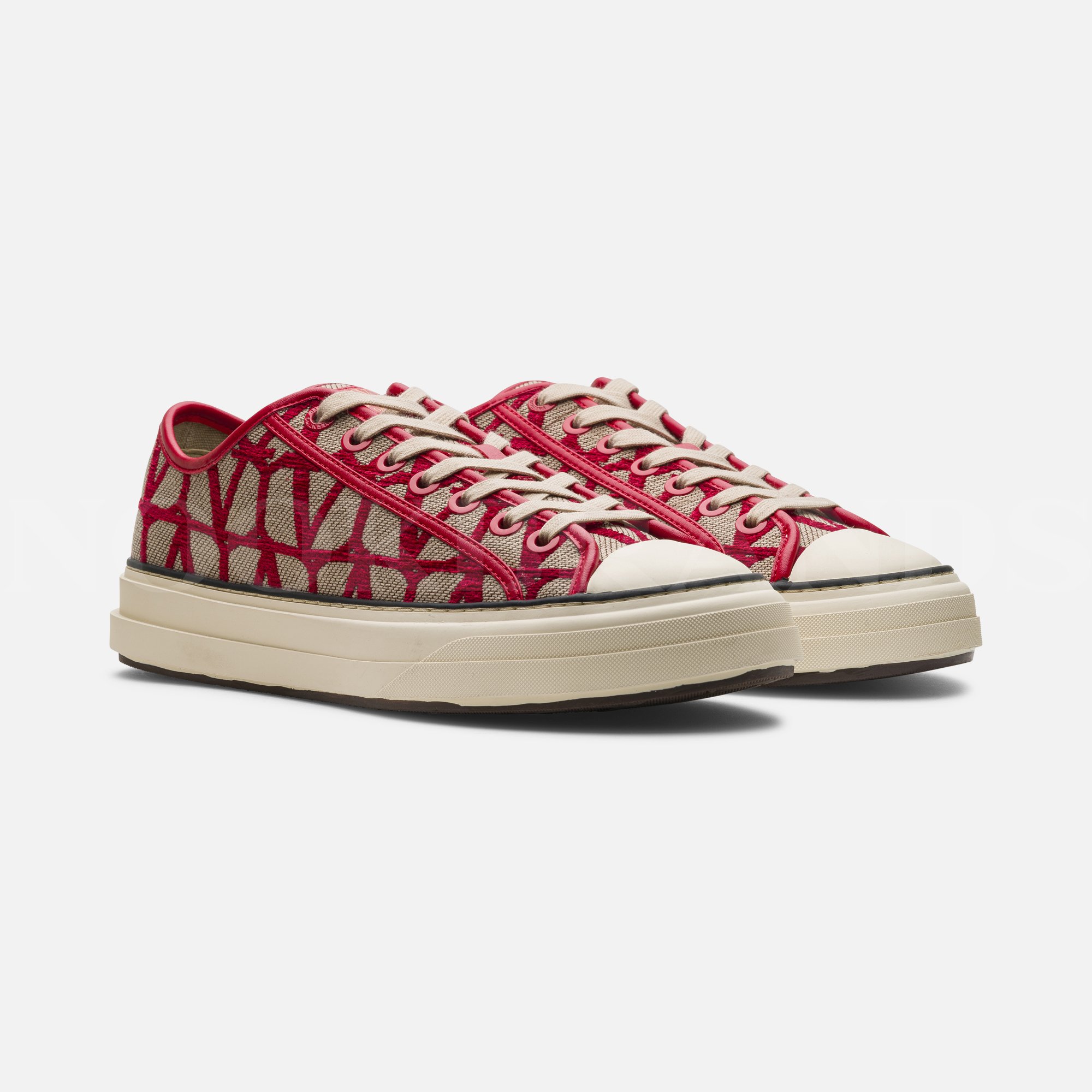 Toile Iconographe Kırmızı Erkek Deri Sneaker