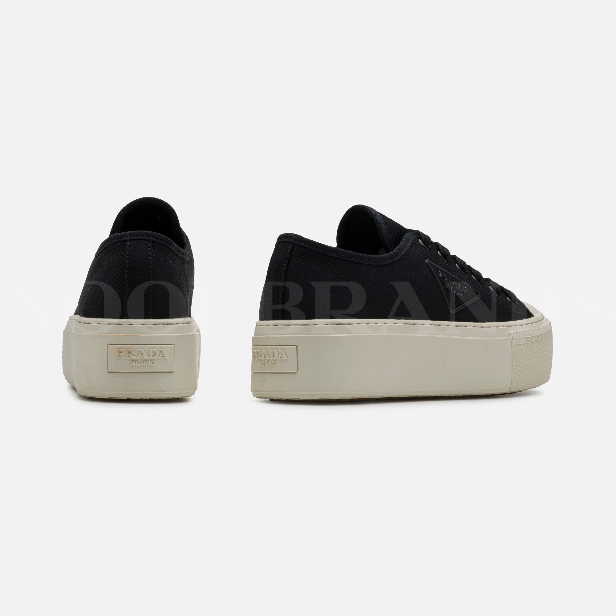 Siyah Platform Kumaş Sneaker