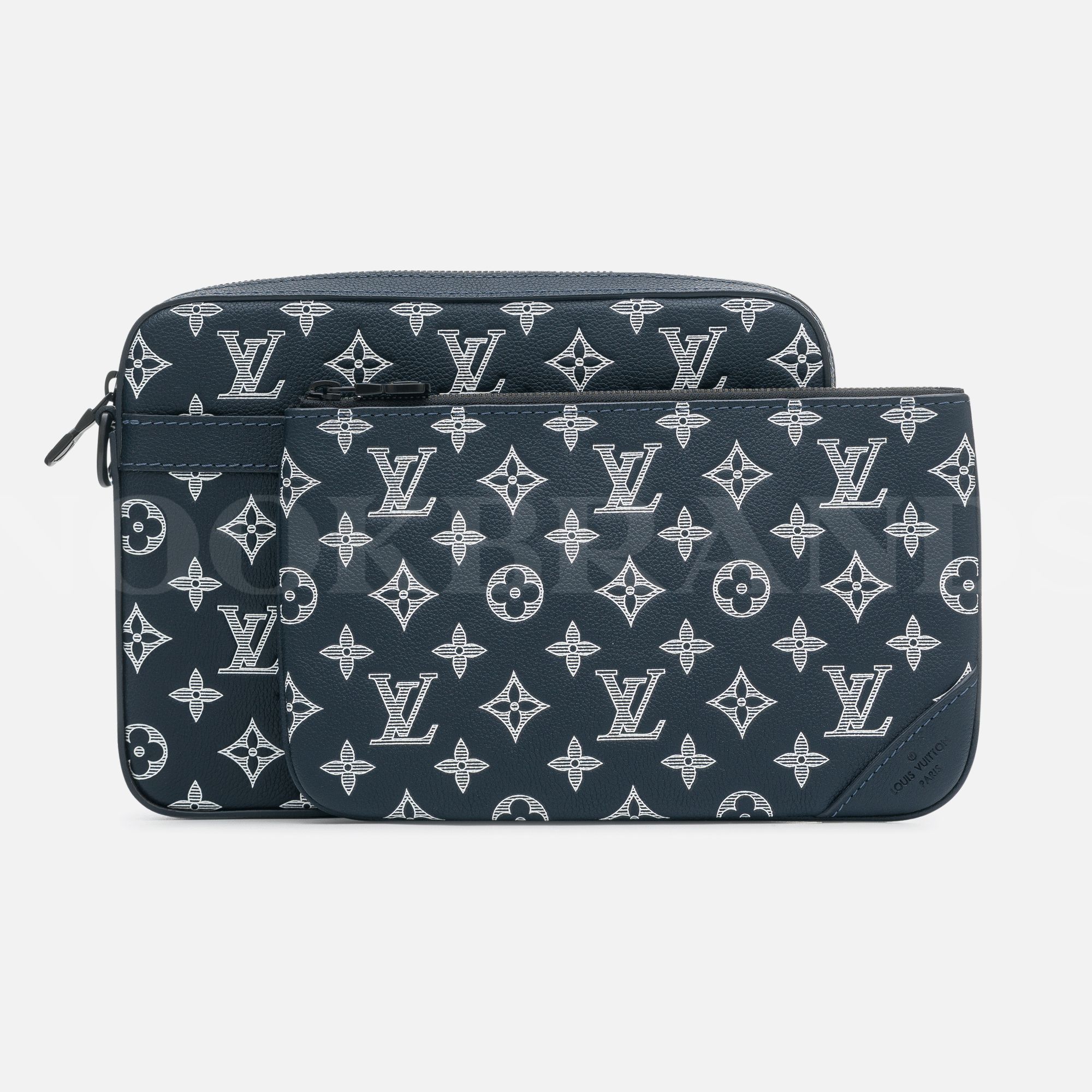 Lacivert Deri Trio Messenger