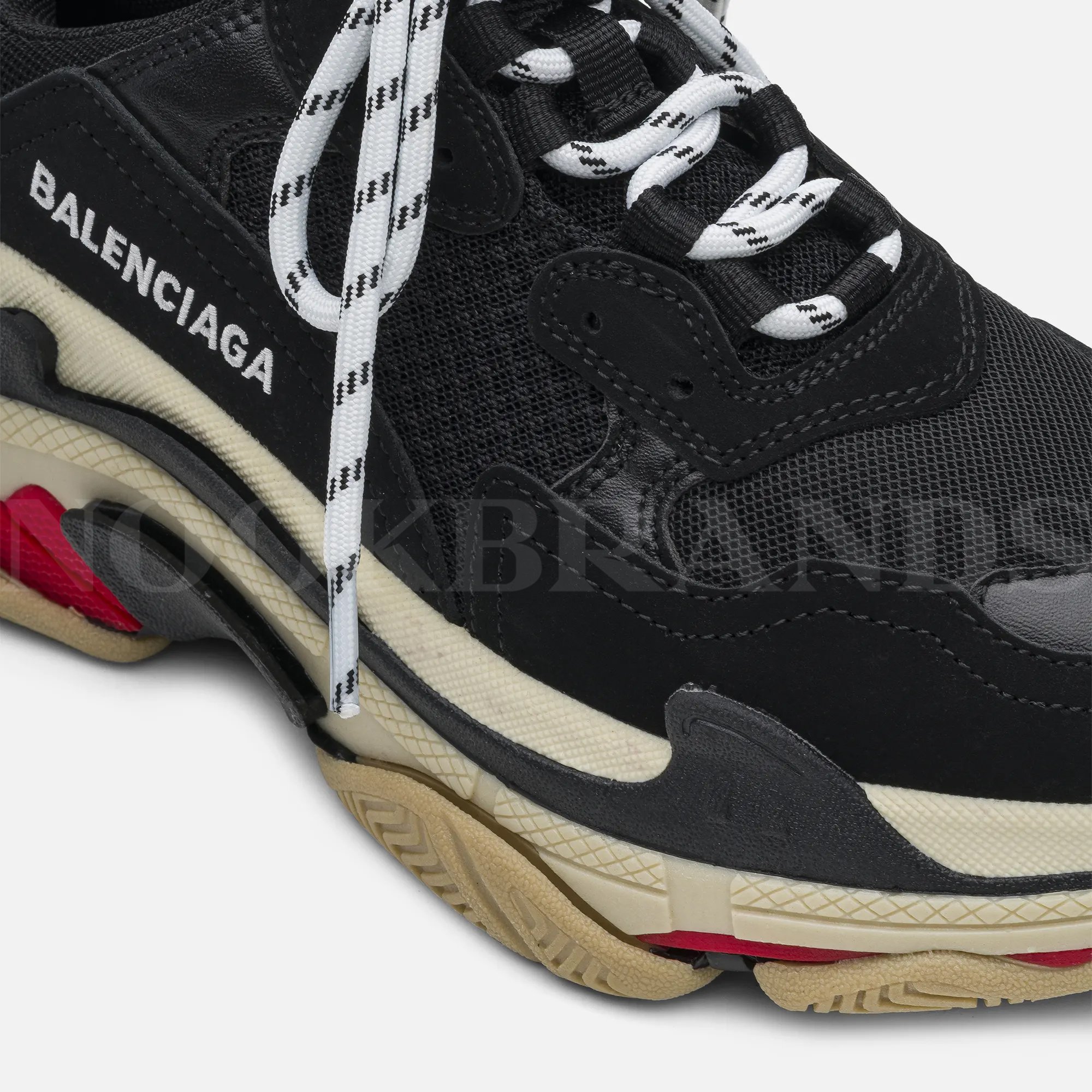 Triple S Siyah Unisex Deri Sneaker