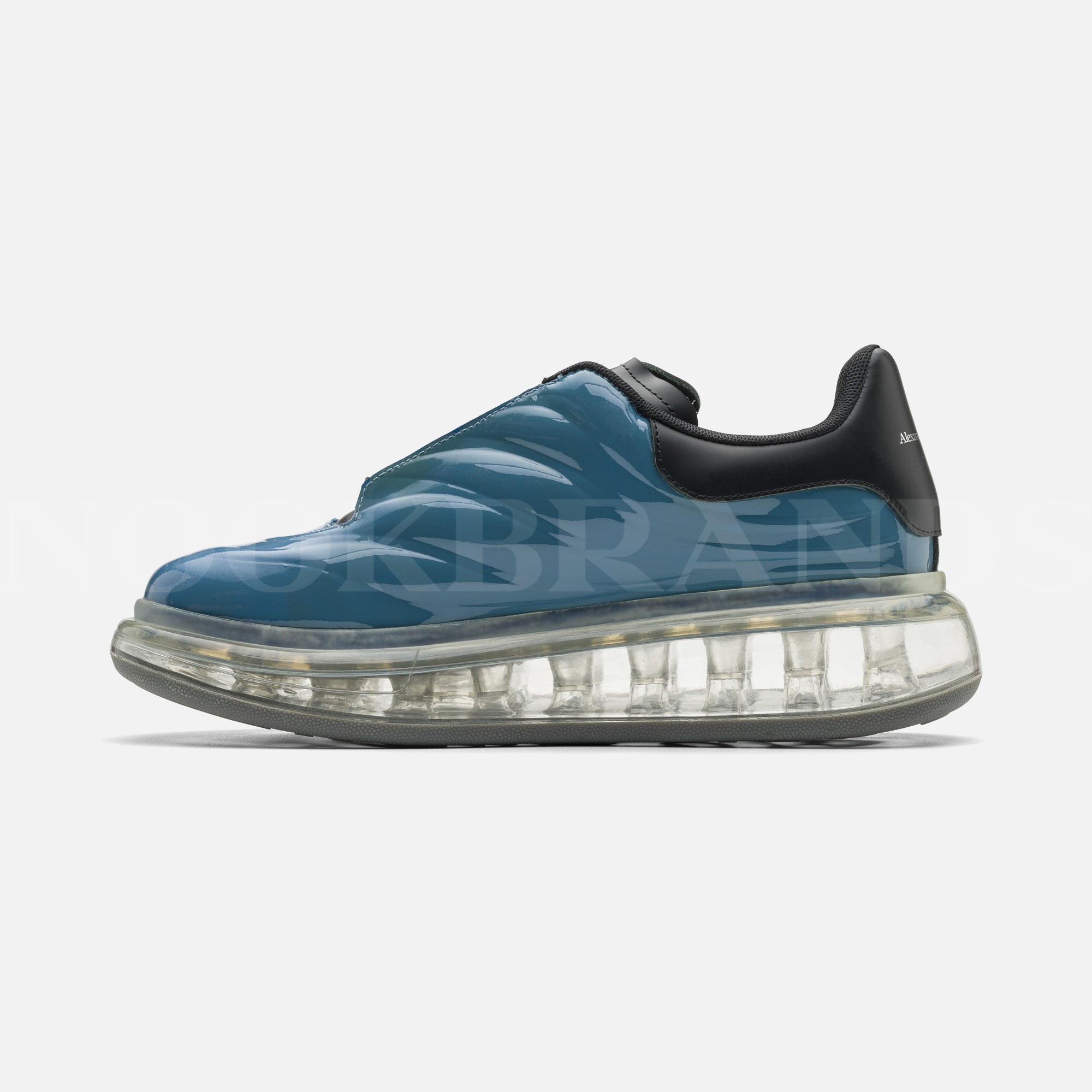 Oversize Mavi Erkek Deri Sneaker