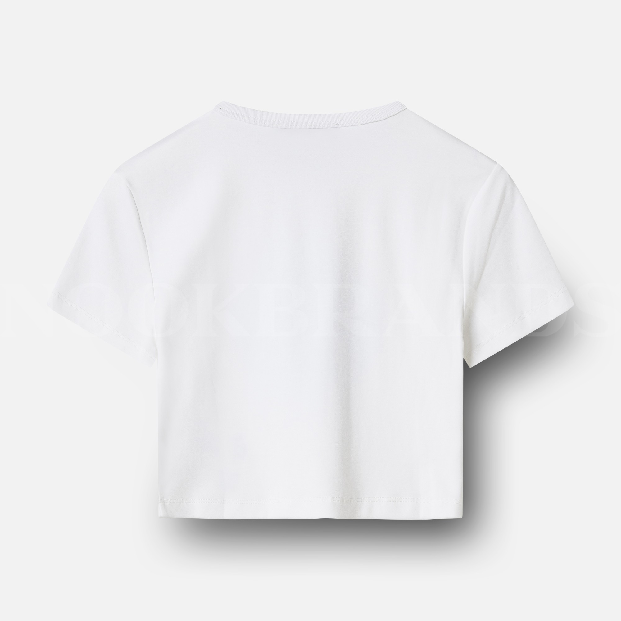 Baskılı Logo Detay Beyaz Kadın T-shirt