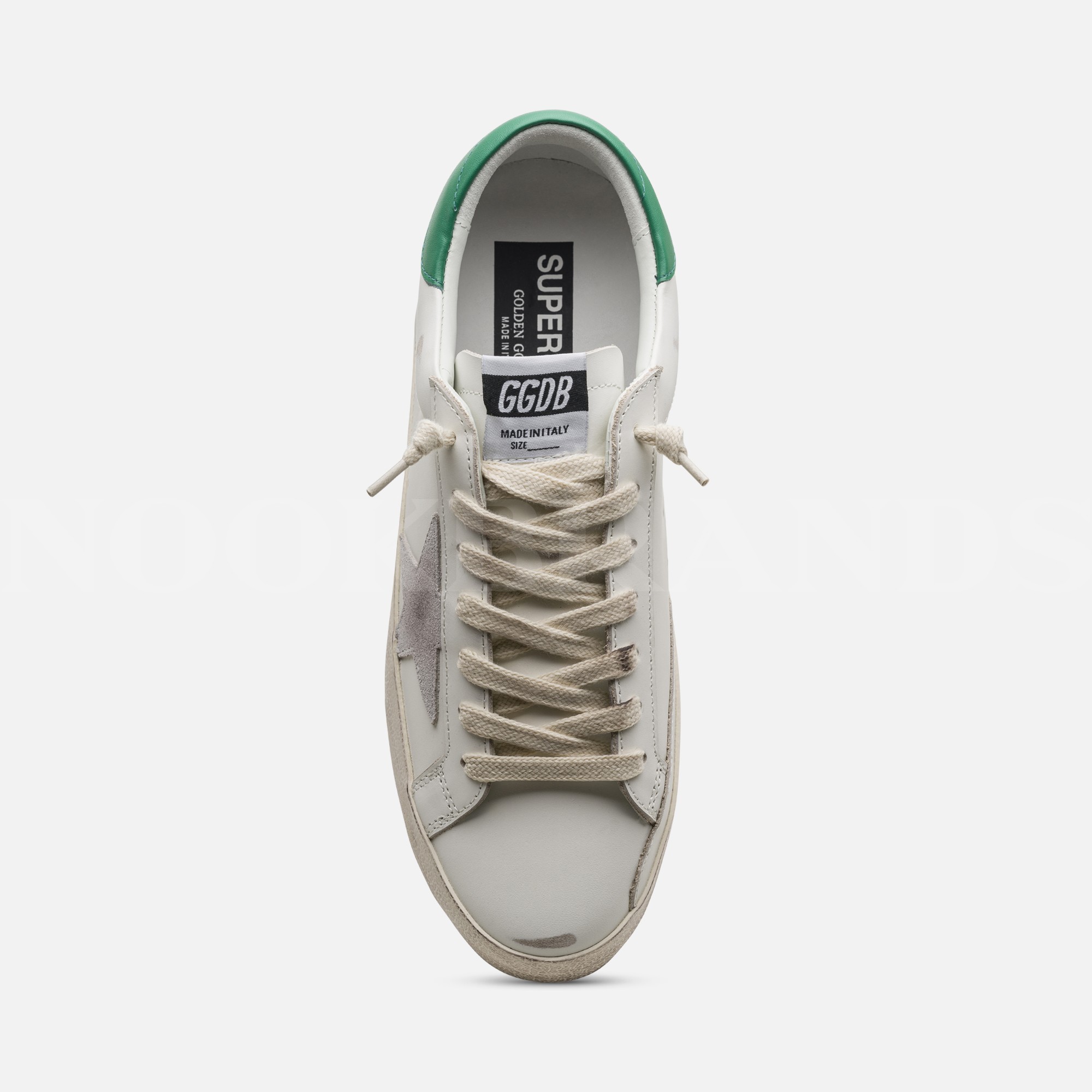 Super Star Yeşil Detay Erkek Deri Sneaker