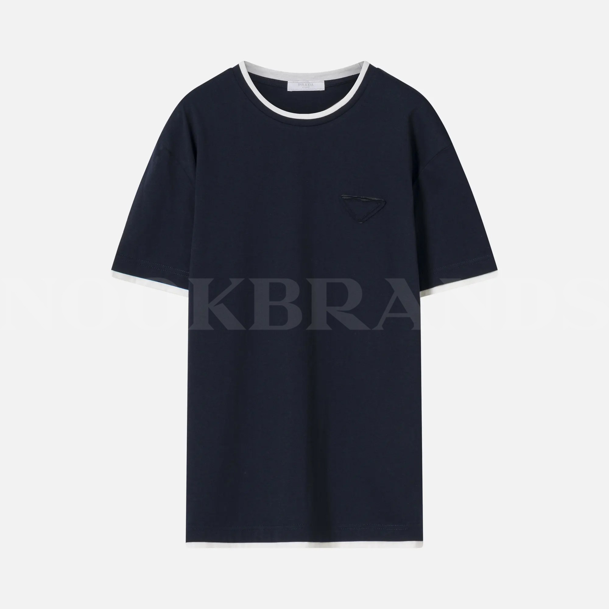 Lacivert Nakışlı Logo Erkek T-shirt