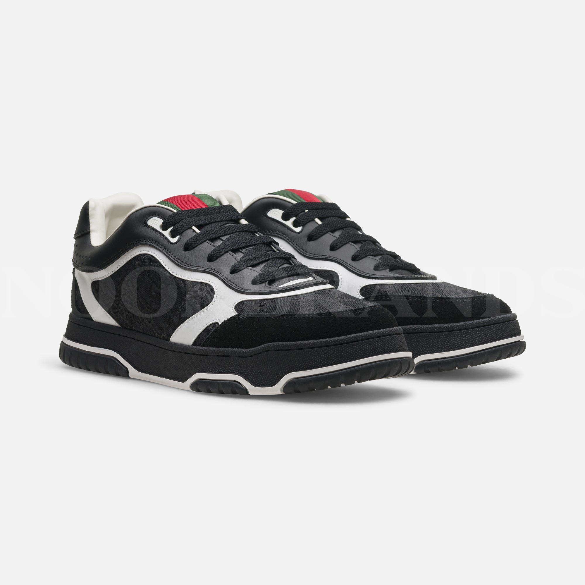 GG Re-Web Trainer Siyah Erkek Deri Sneaker