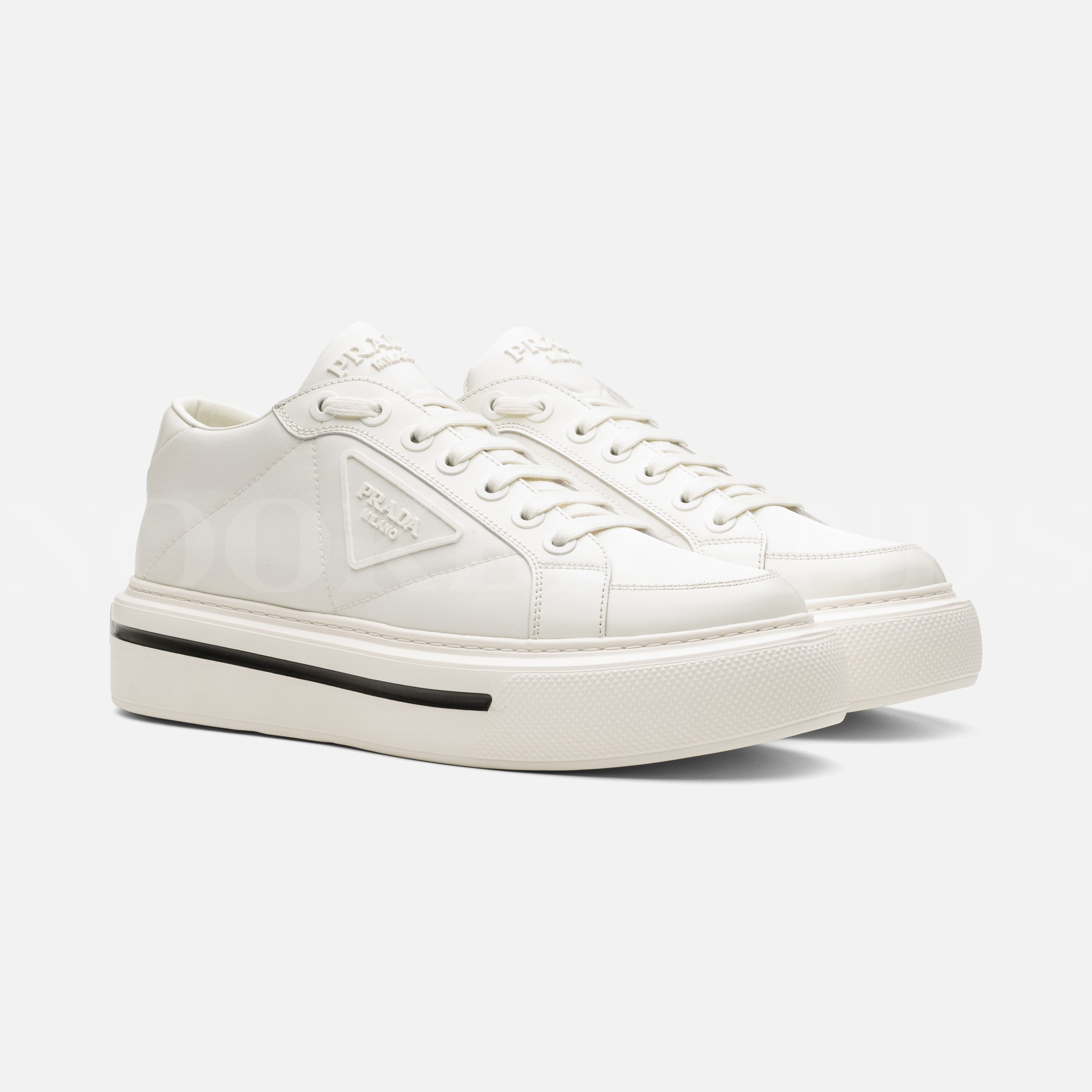 Macro Re-Nylon Beyaz Erkek Deri Sneaker