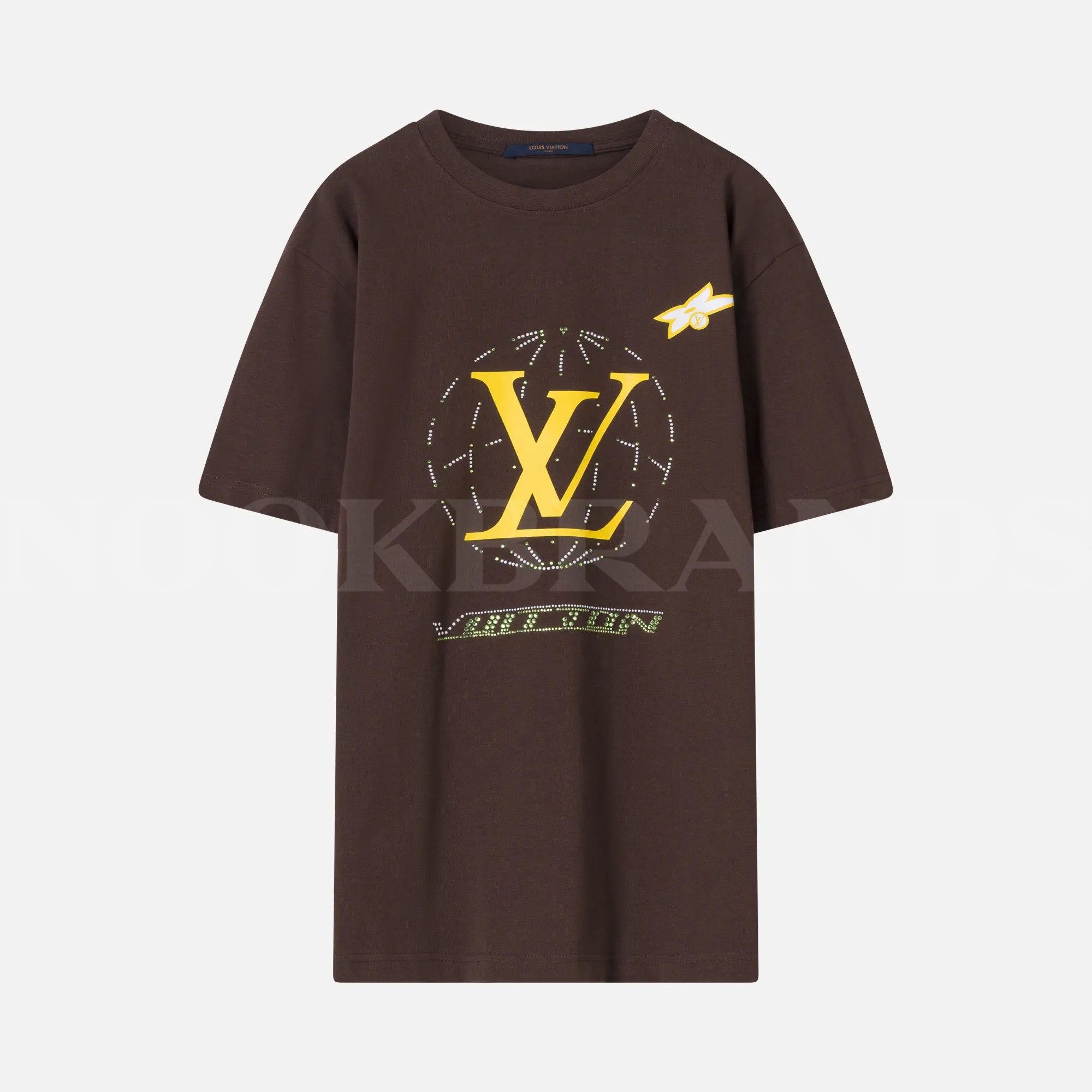 Kahverengi Logo Detay Erkek T-shirt