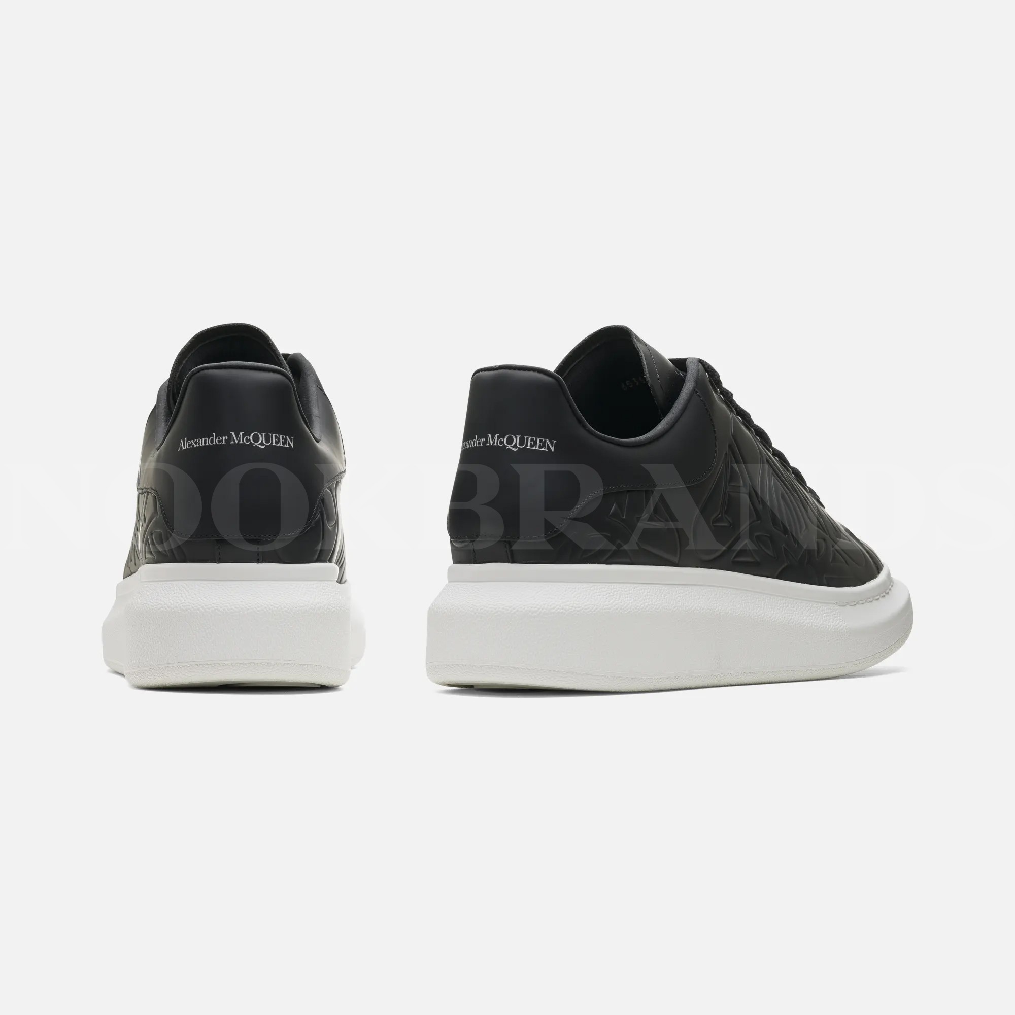 Oversize Siyah Desenli Erkek Deri Sneaker
