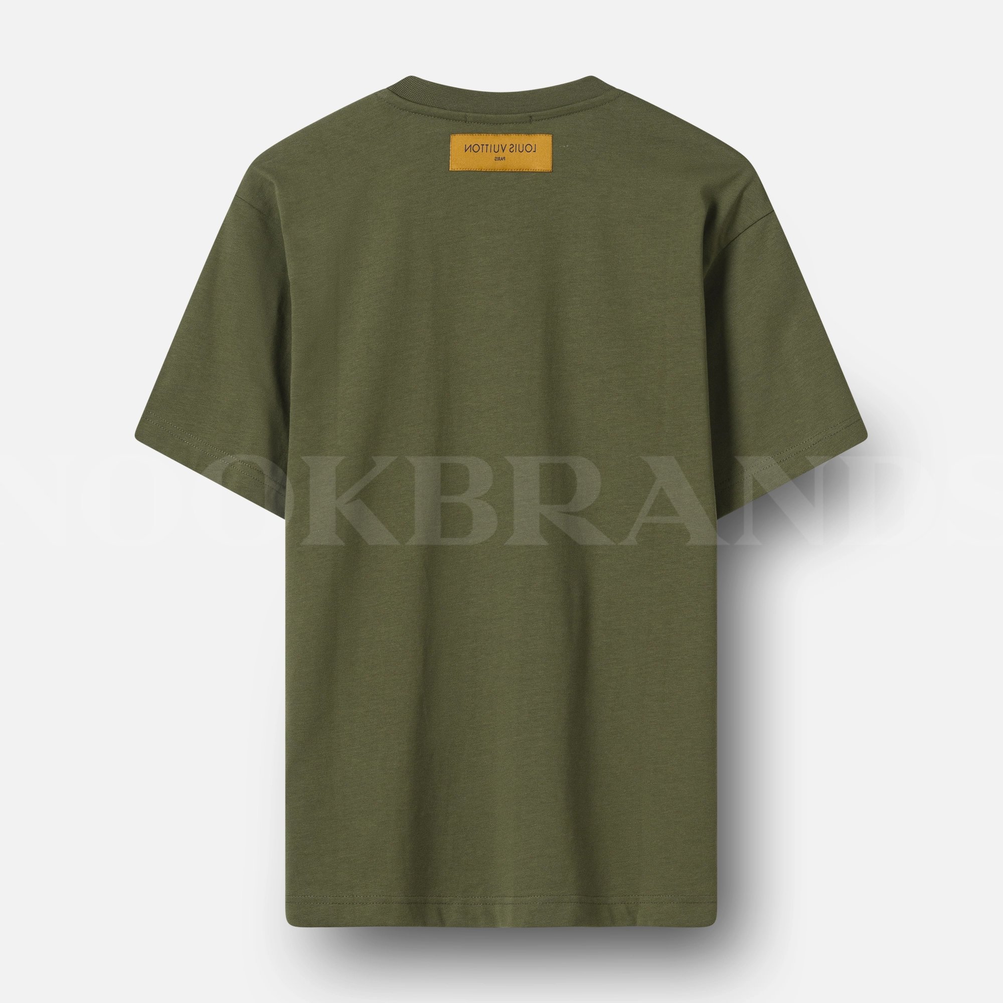 Kabartmalı Logo Haki Erkek T-shirt