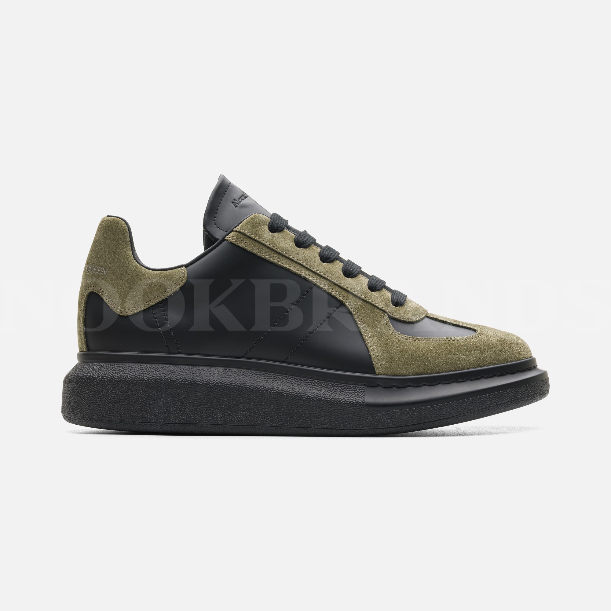 Siyah Oversize Erkek Deri Sneaker