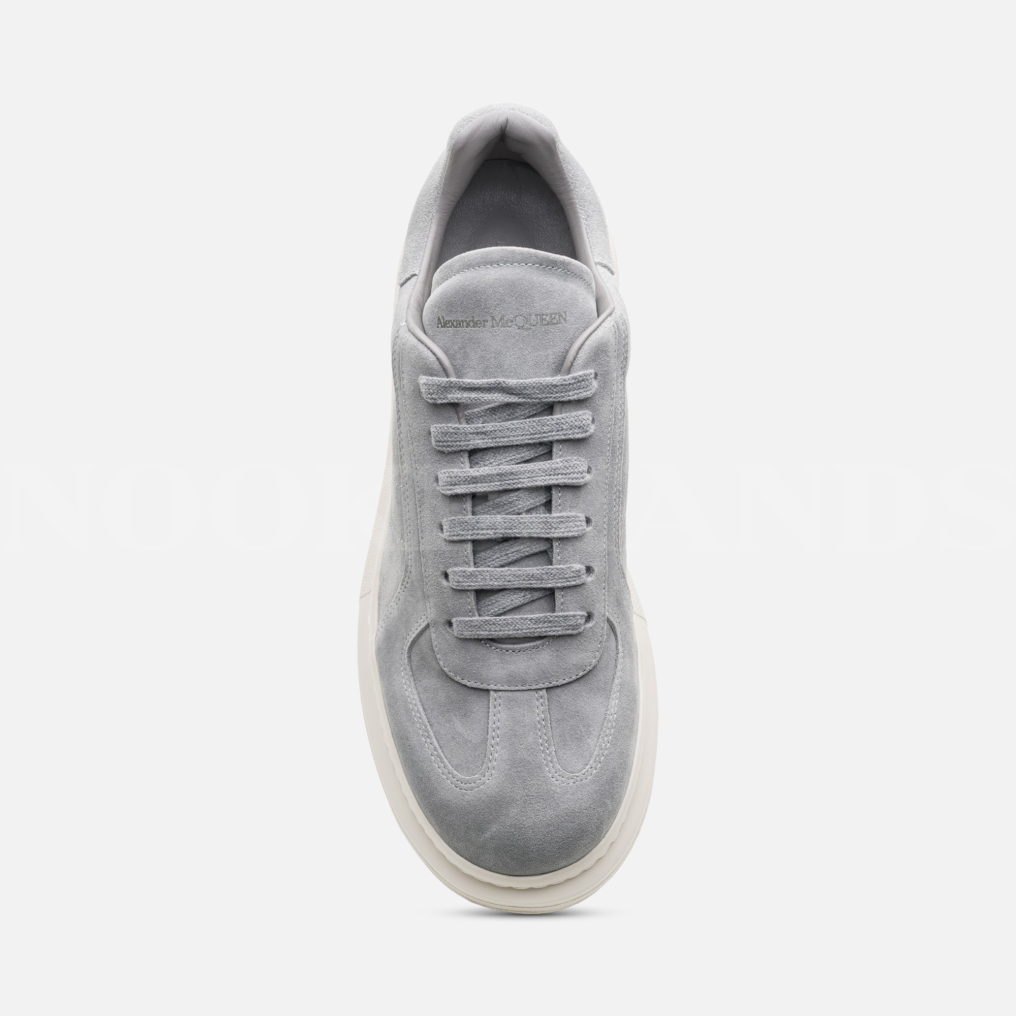Gri Oversize Erkek Deri Sneaker