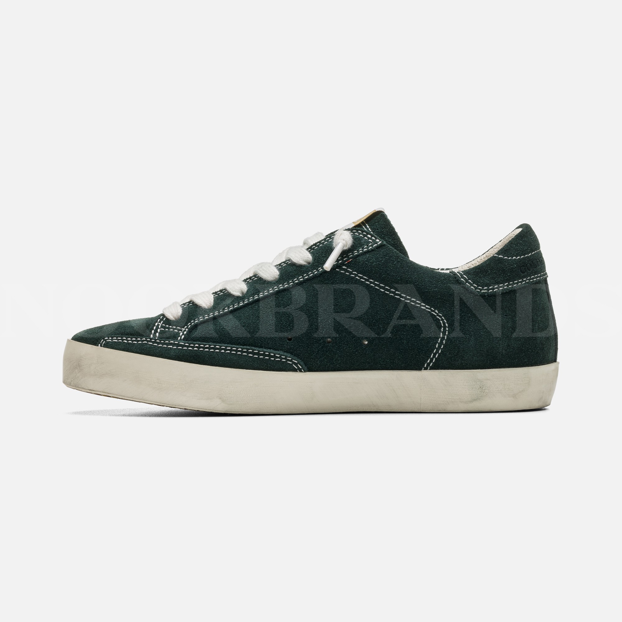 Yeşil Pull Detay Kadın Deri Sneaker