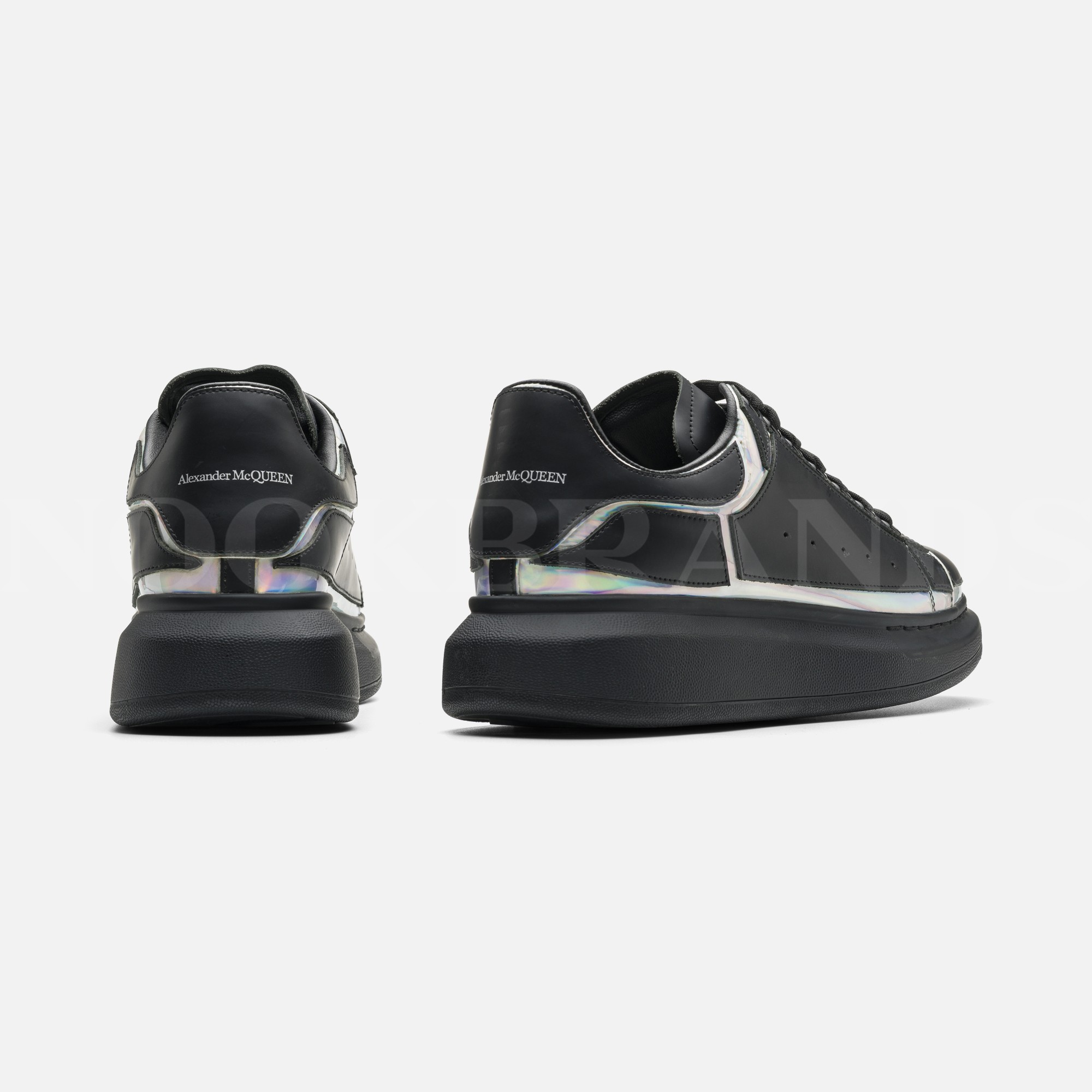 Oversize Siyah Deri Sneaker