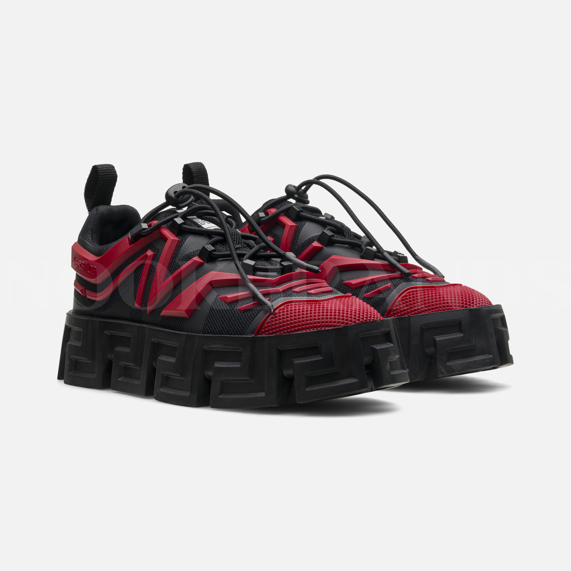 Kırmızı Siyah Erkek Deri Sneaker