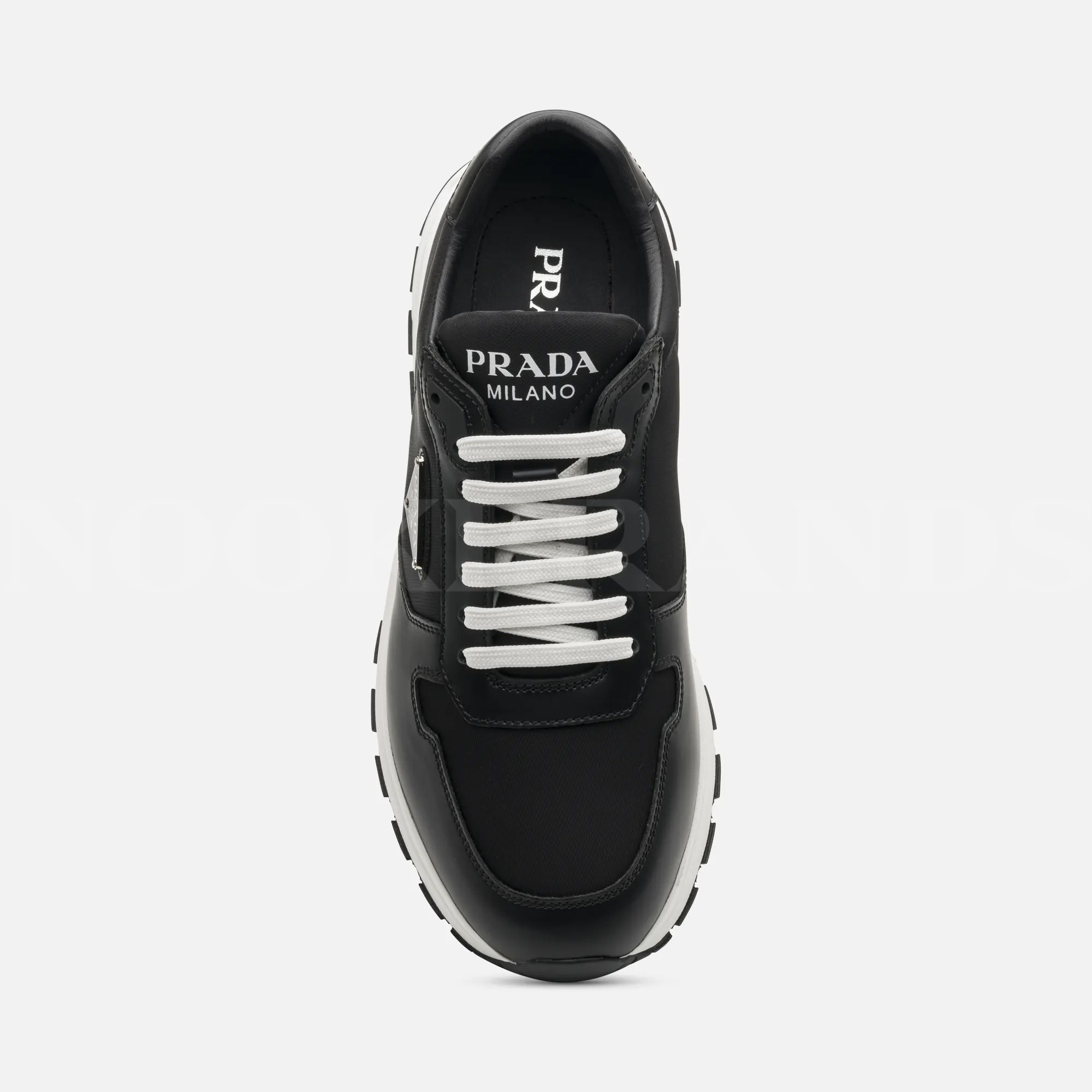 Prada Re-Nylon Siyah Erkek Deri Sneaker