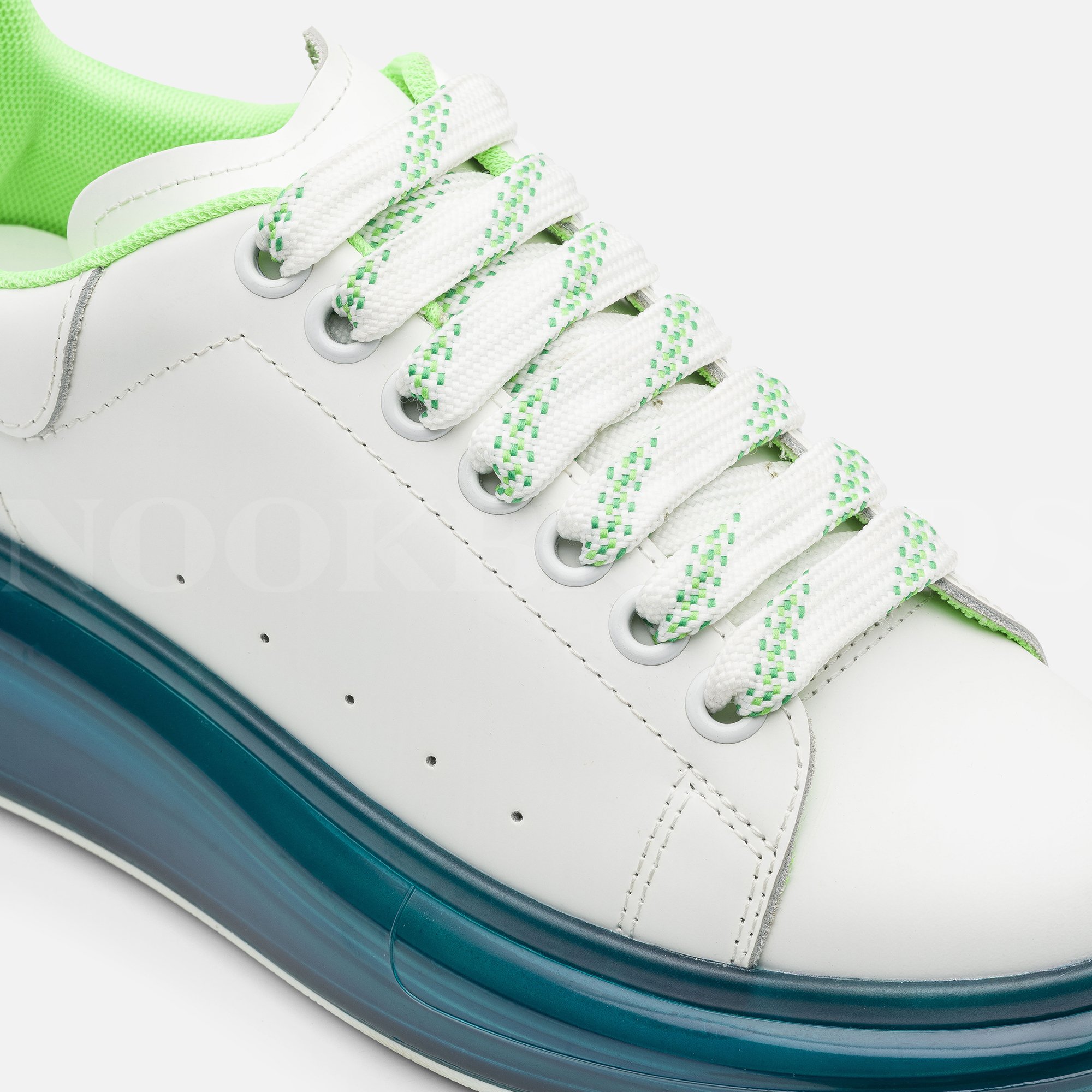 Oversize Beyaz Kadın Deri Sneaker