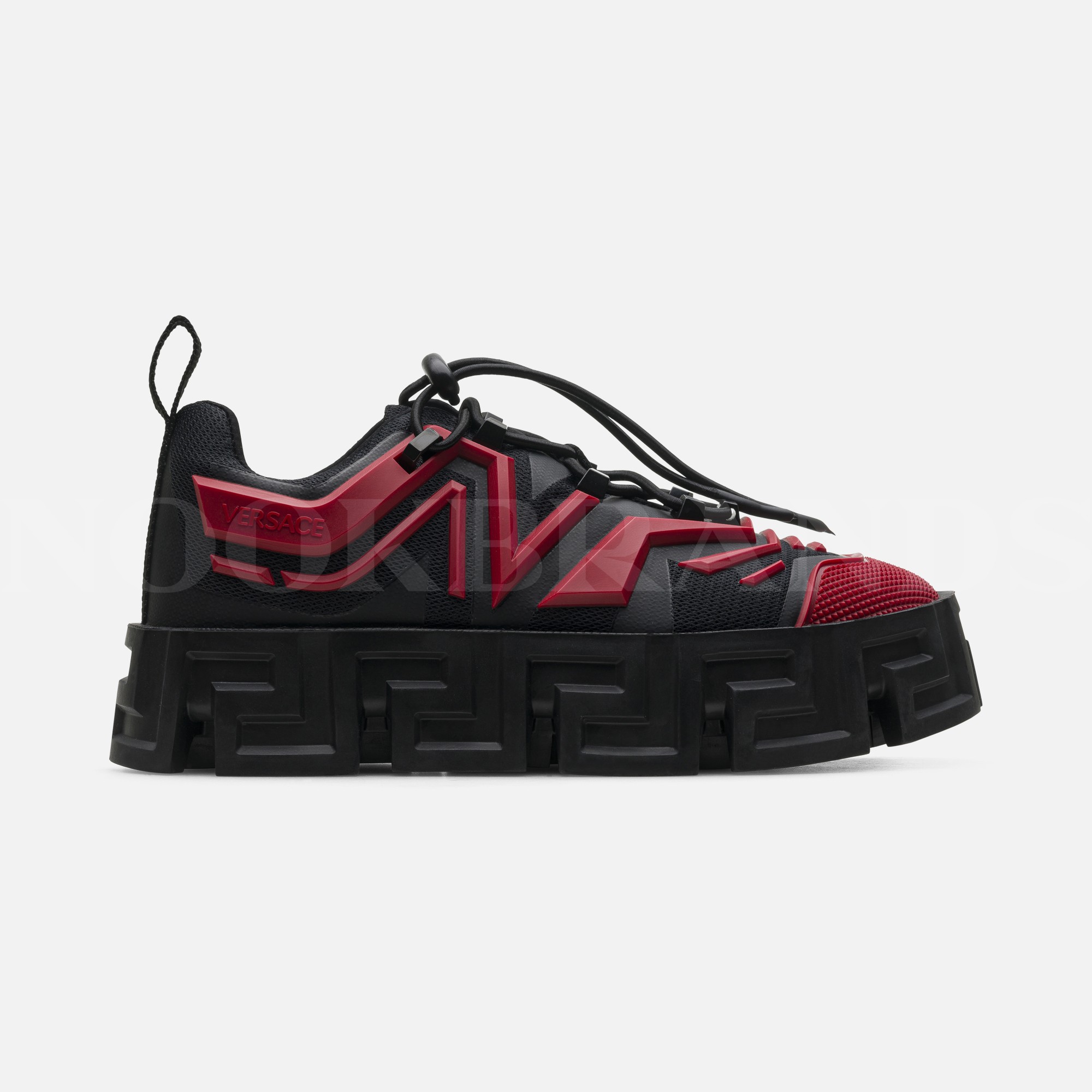 Kırmızı Siyah Erkek Deri Sneaker