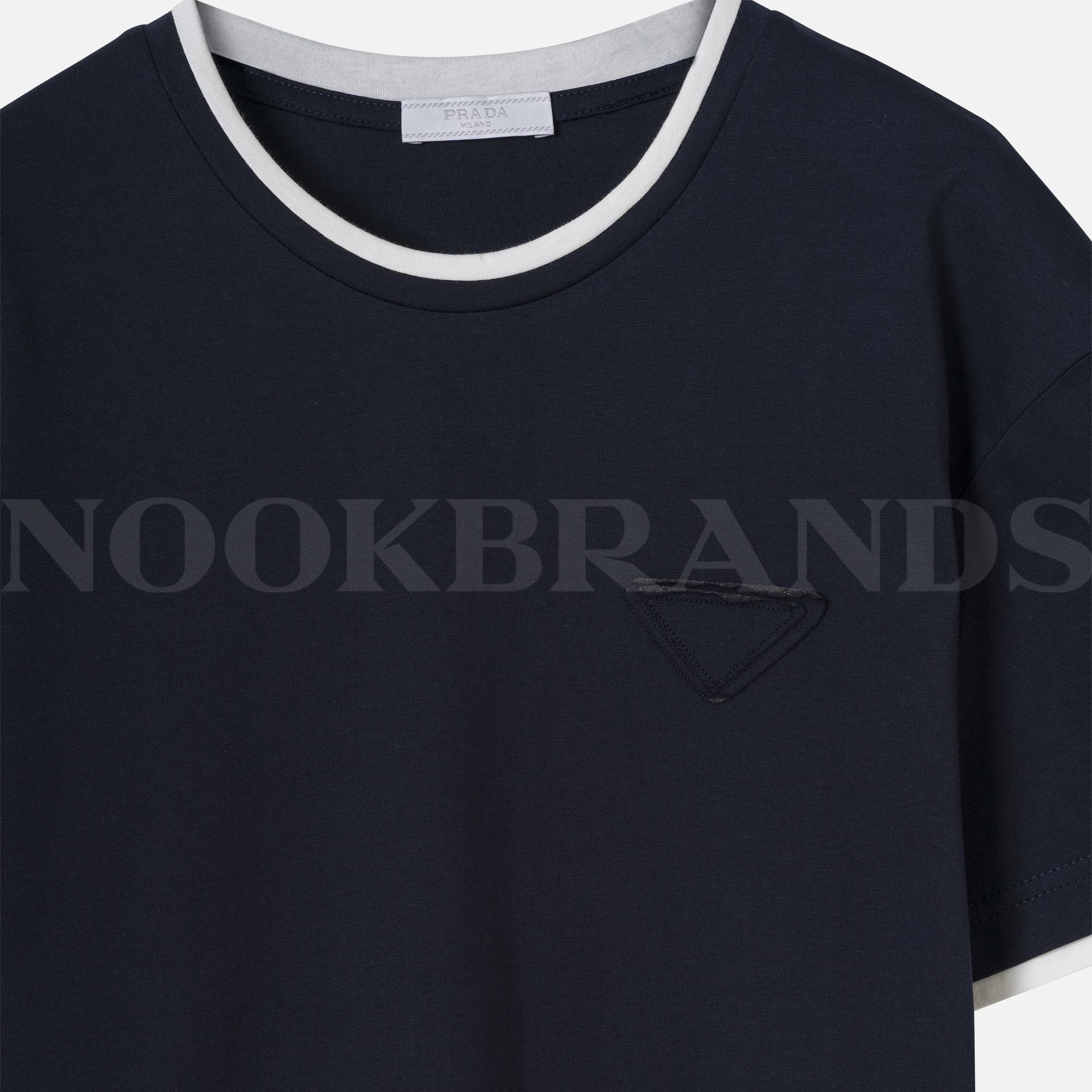 Lacivert Nakışlı Logo Erkek T-shirt