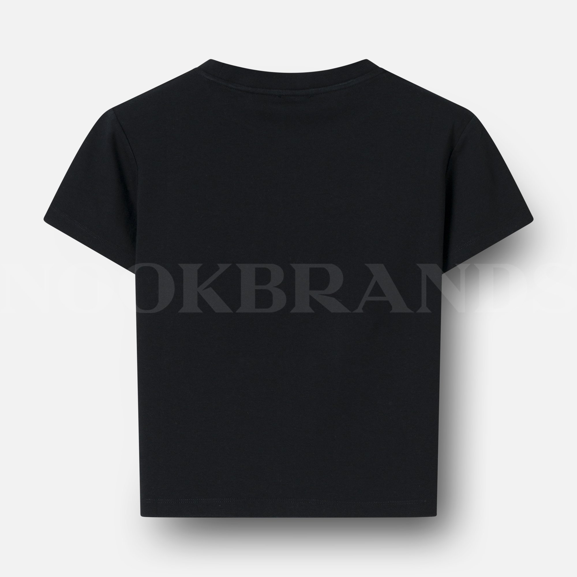 Nakışlı Logo Siyah Kadın T-shirt