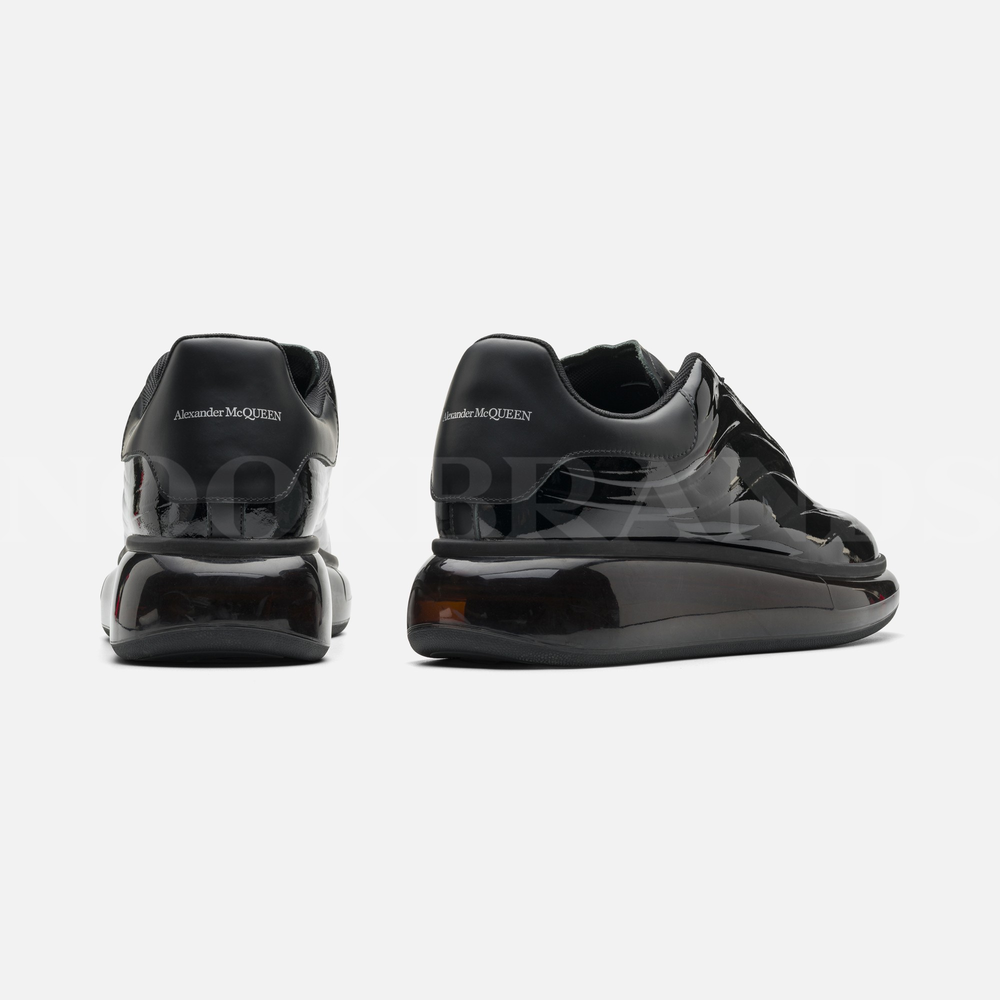 Oversize Siyah Deri Sneaker