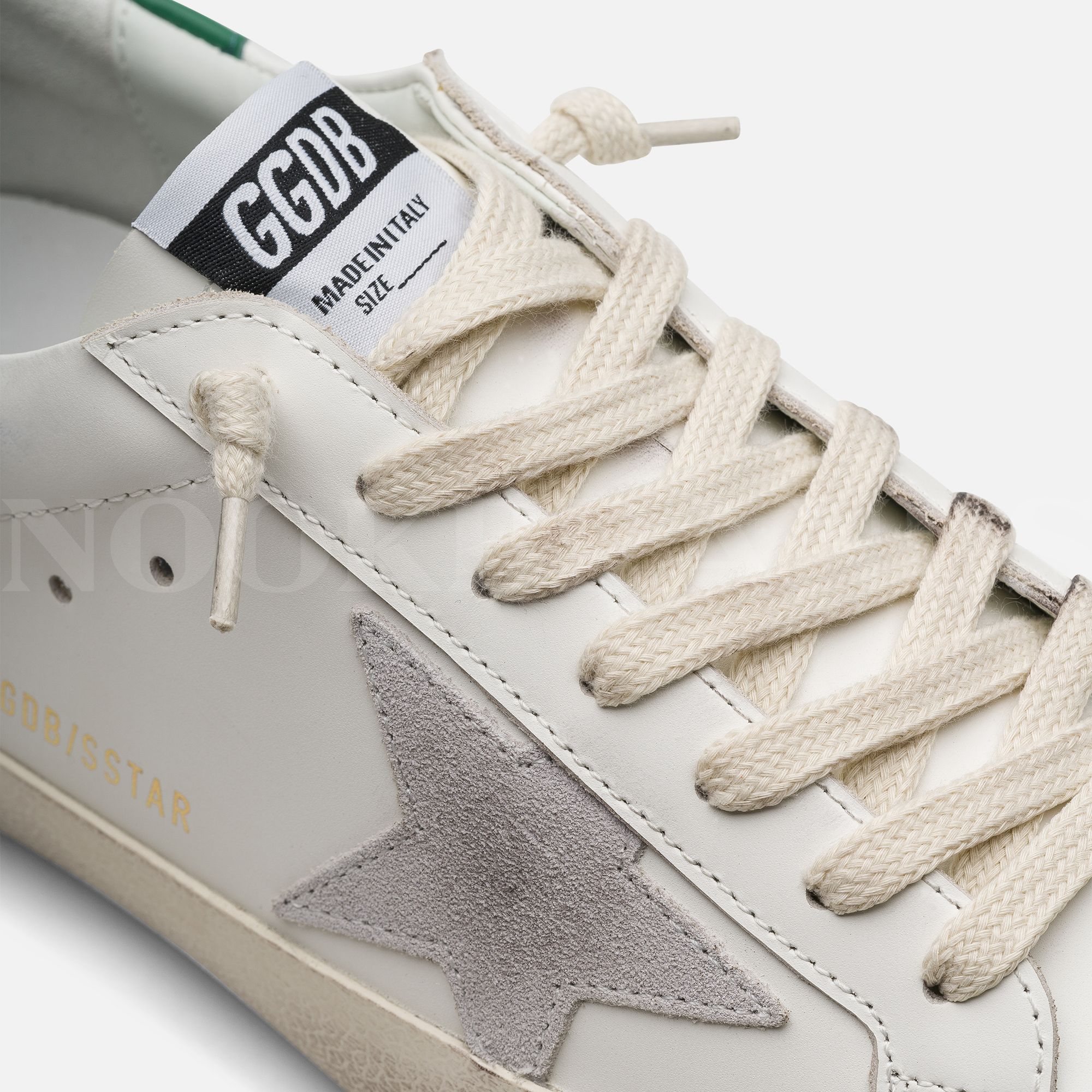 Super Star Yeşil Detay Erkek Deri Sneaker