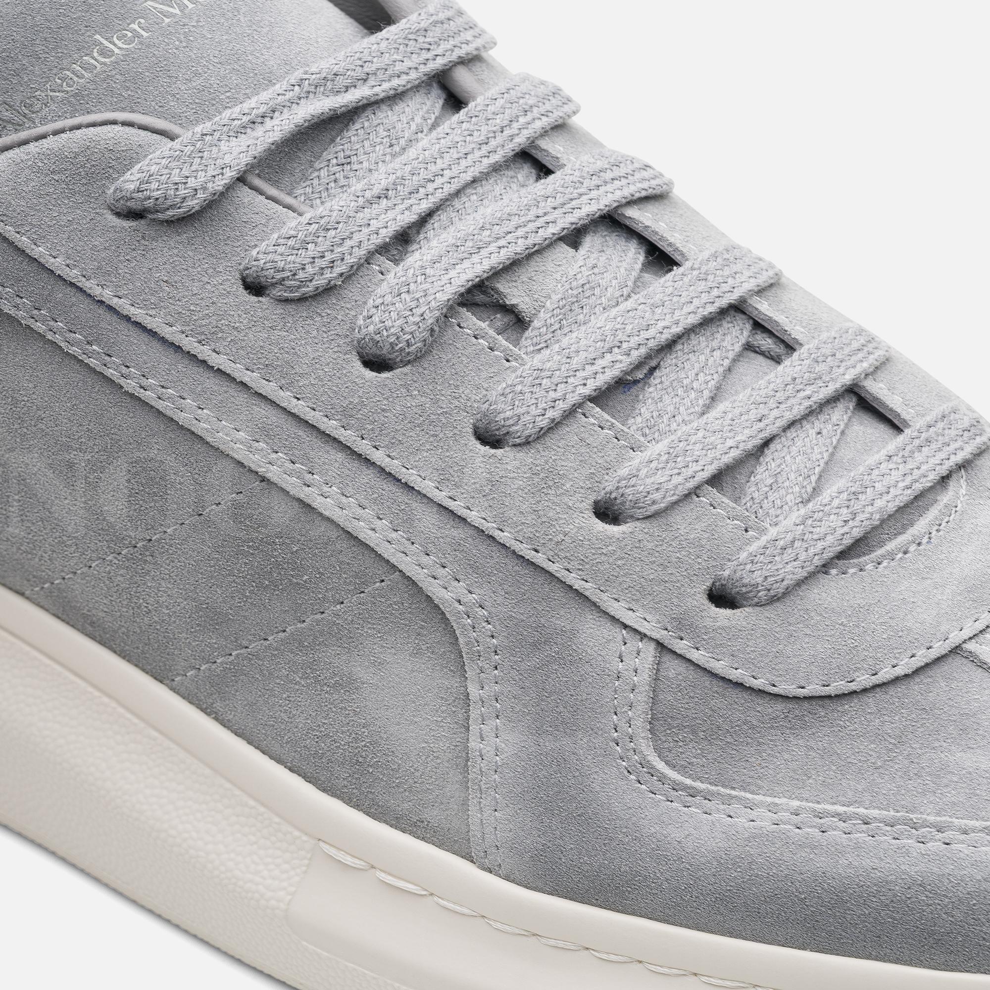 Gri Oversize Erkek Deri Sneaker