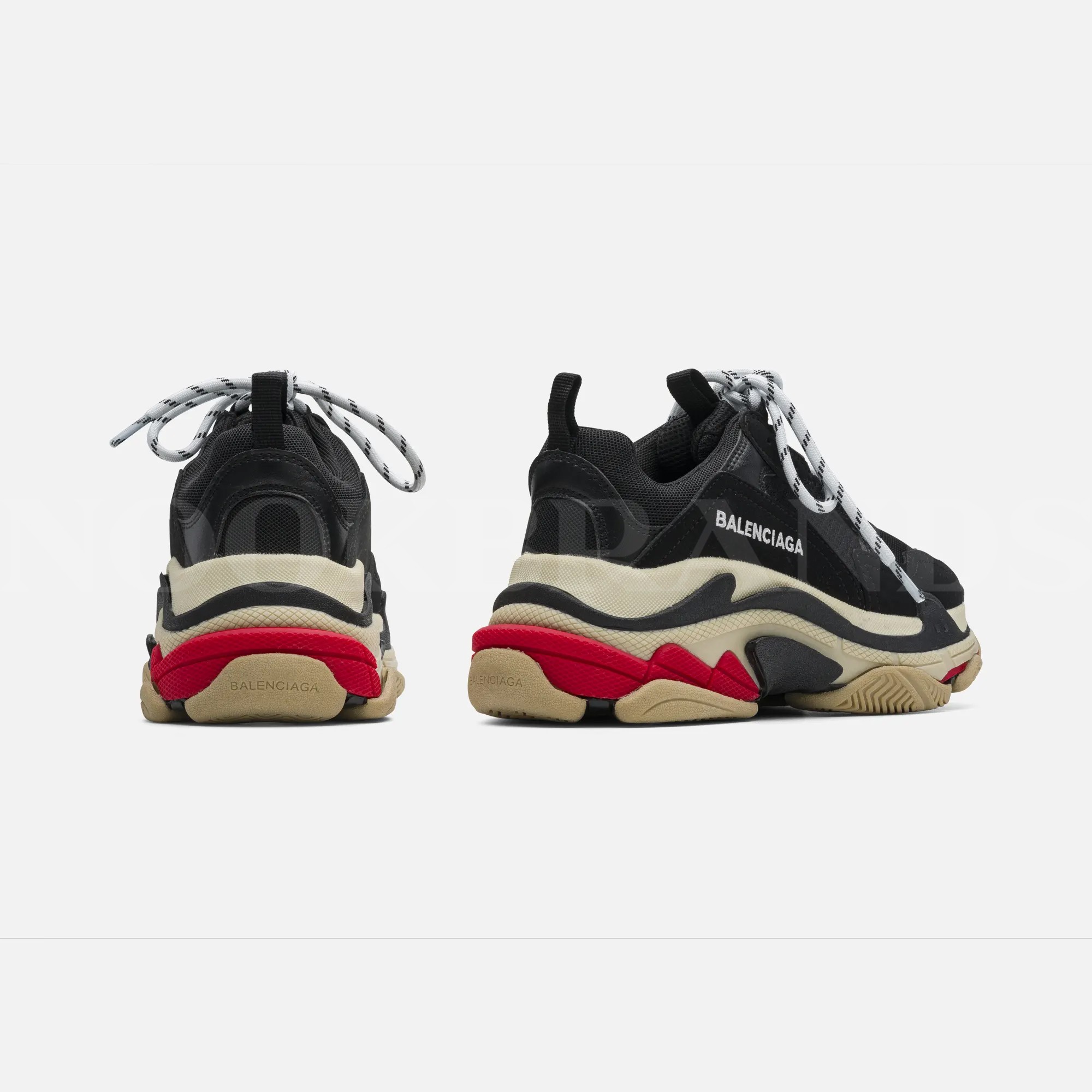 Triple S Siyah Unisex Deri Sneaker