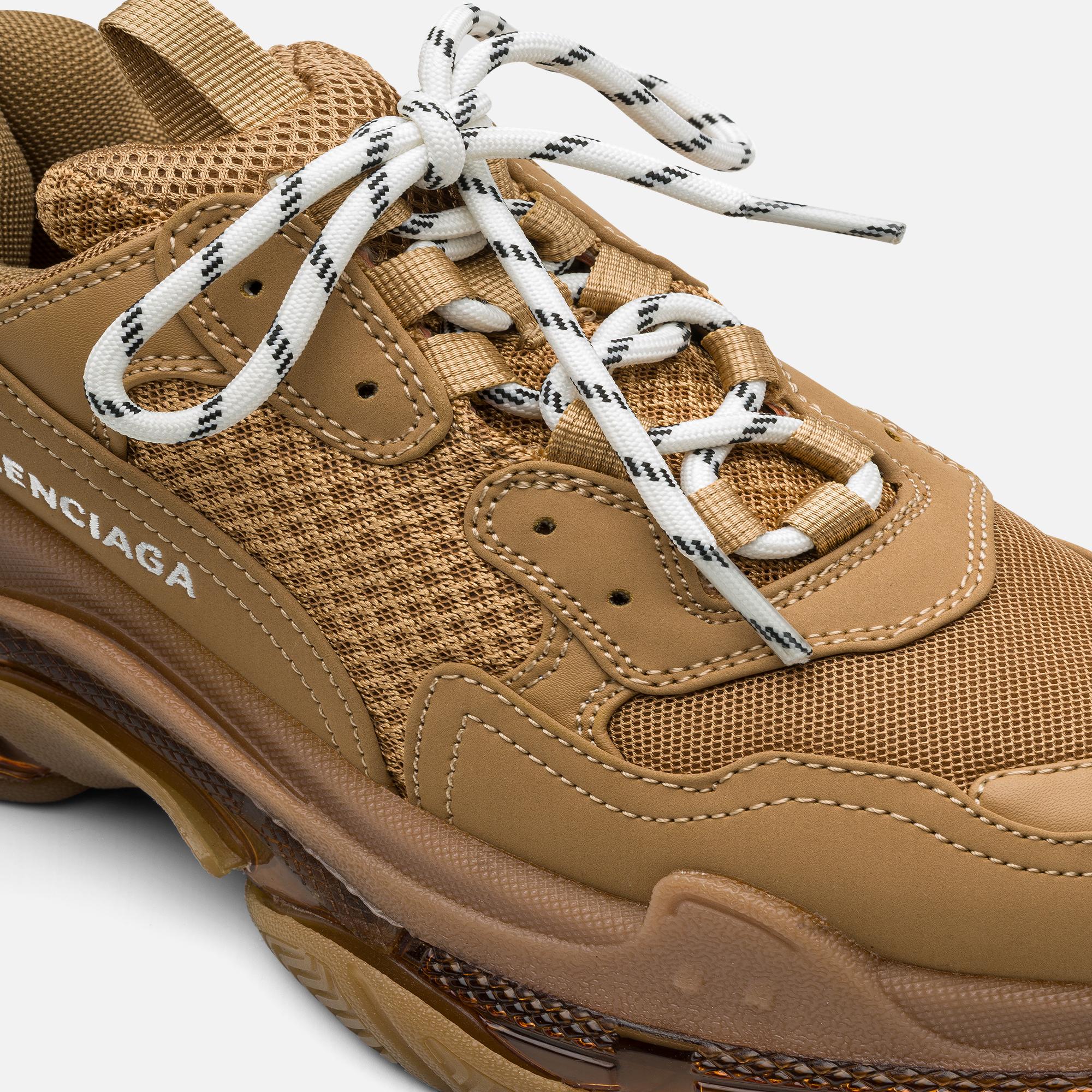Triple S Kahverengi Deri Sneaker