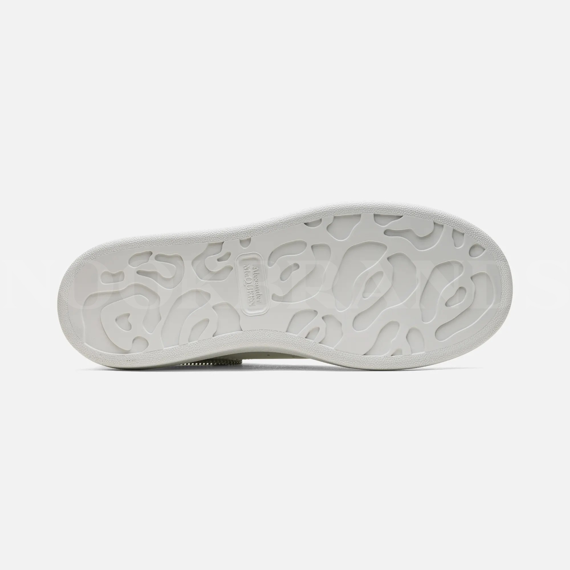 Oversize Beyaz Fermuar Detay Erkek Deri Sneaker