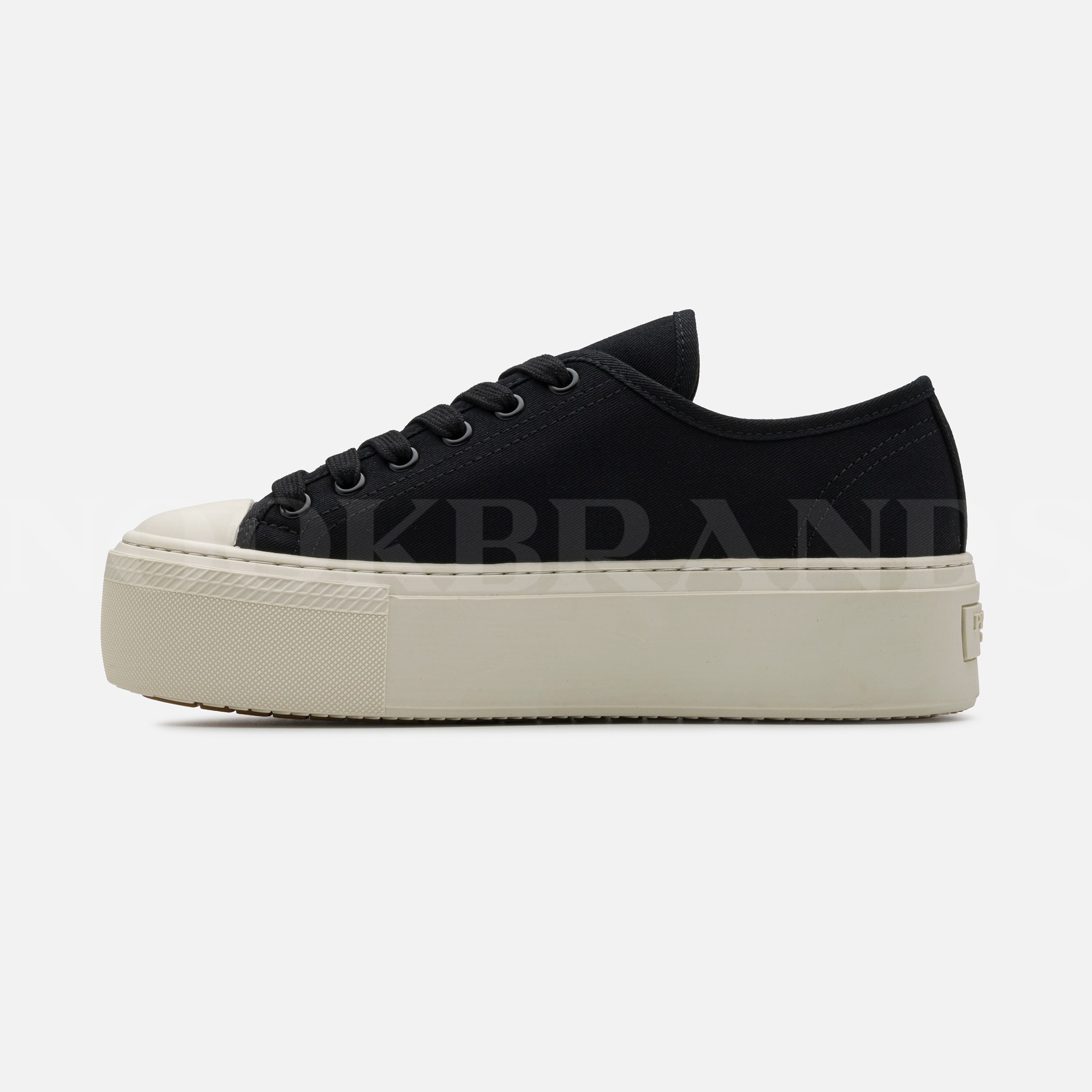 Siyah Platform Kumaş Sneaker