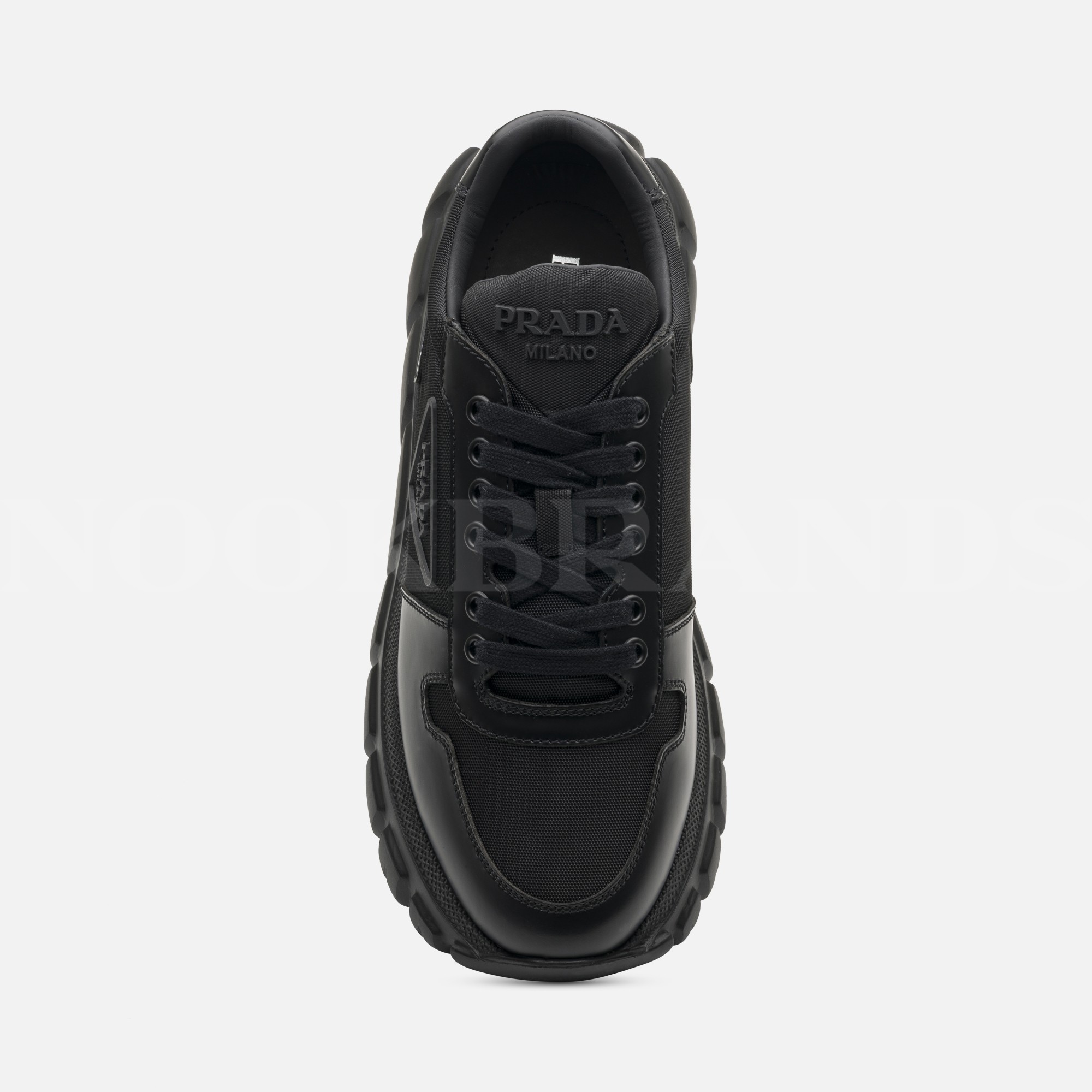Re-Nylon Siyah Erkek Deri Sneaker