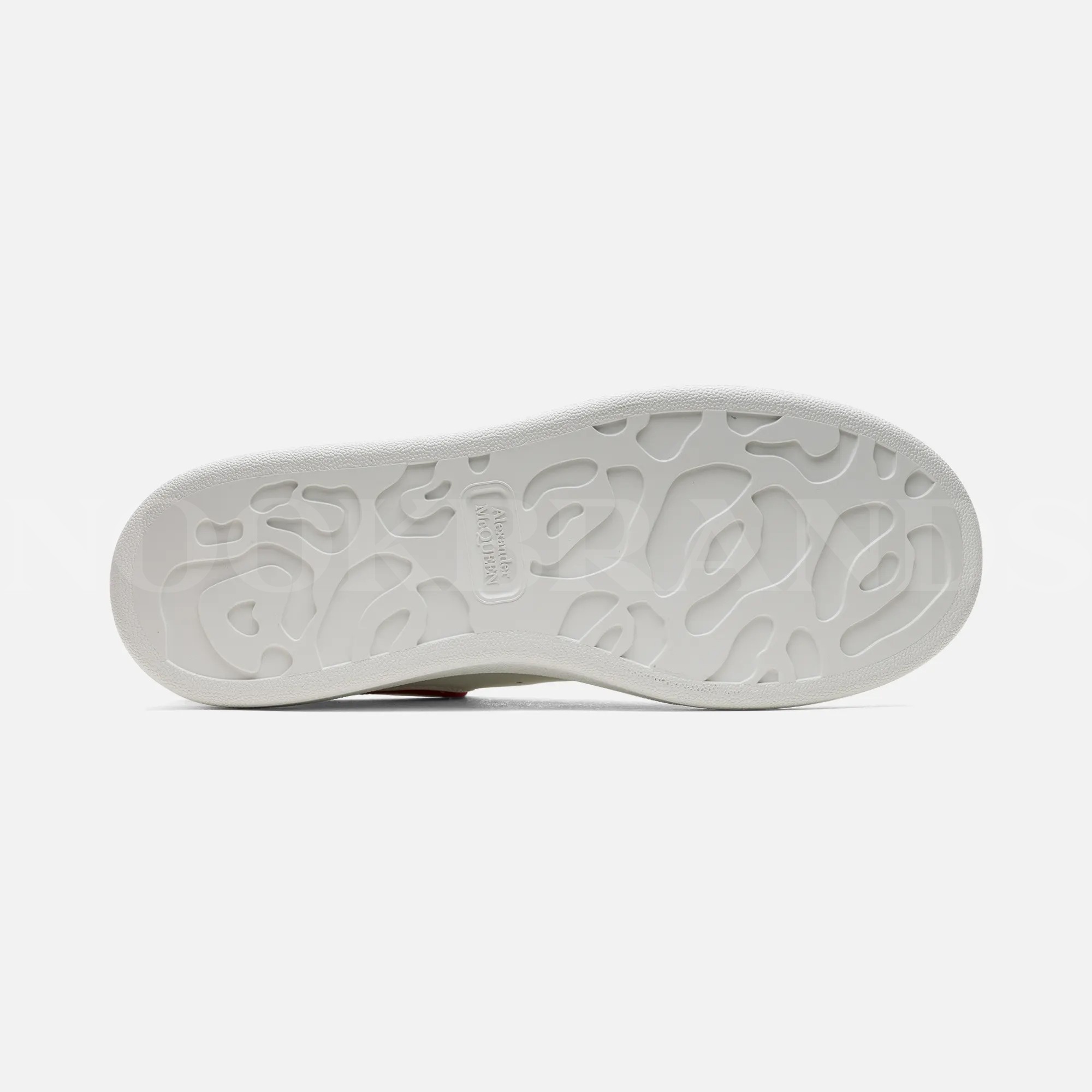 Oversize Beyaz Kırmızı Detay Erkek Deri Sneaker