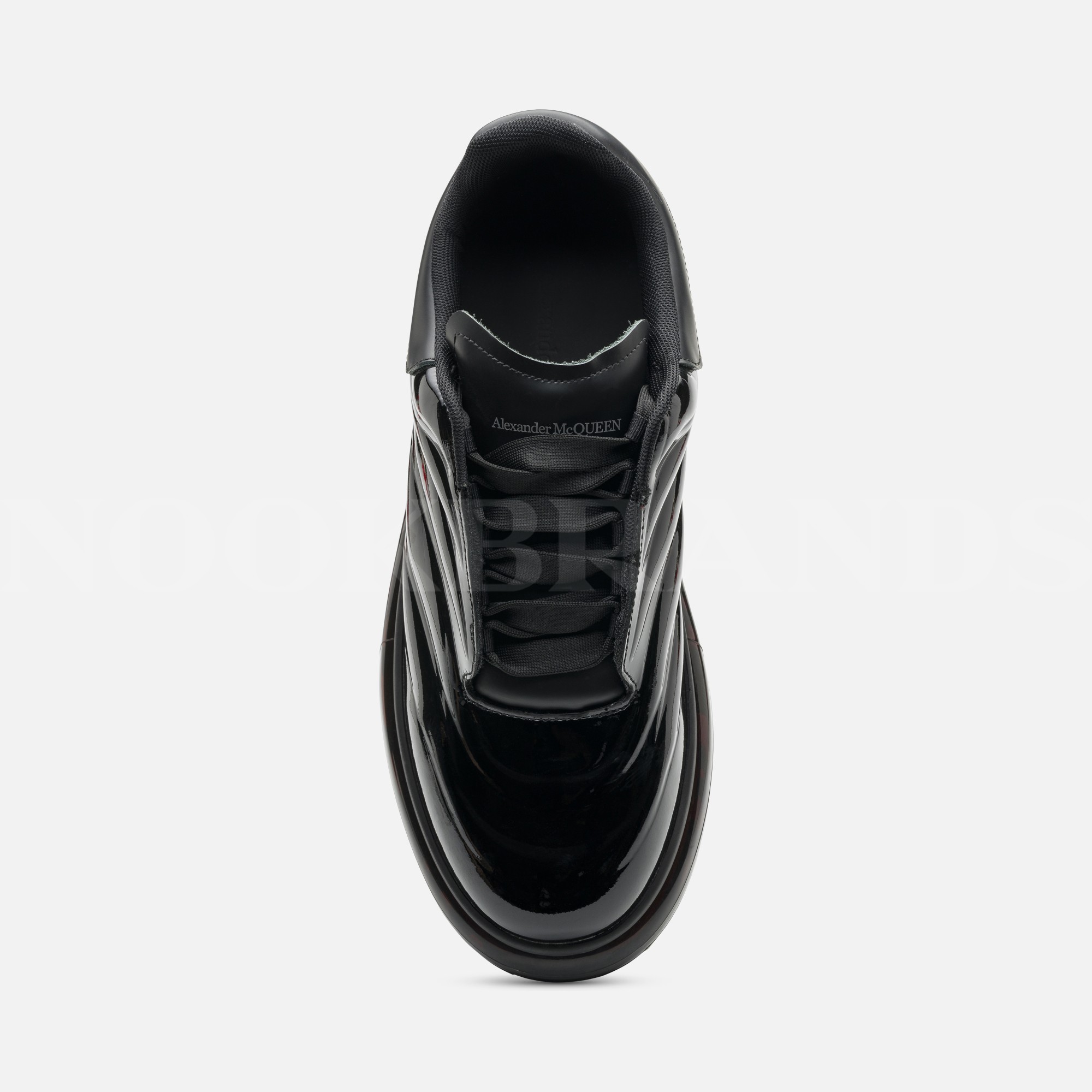 Oversize Siyah Deri Sneaker