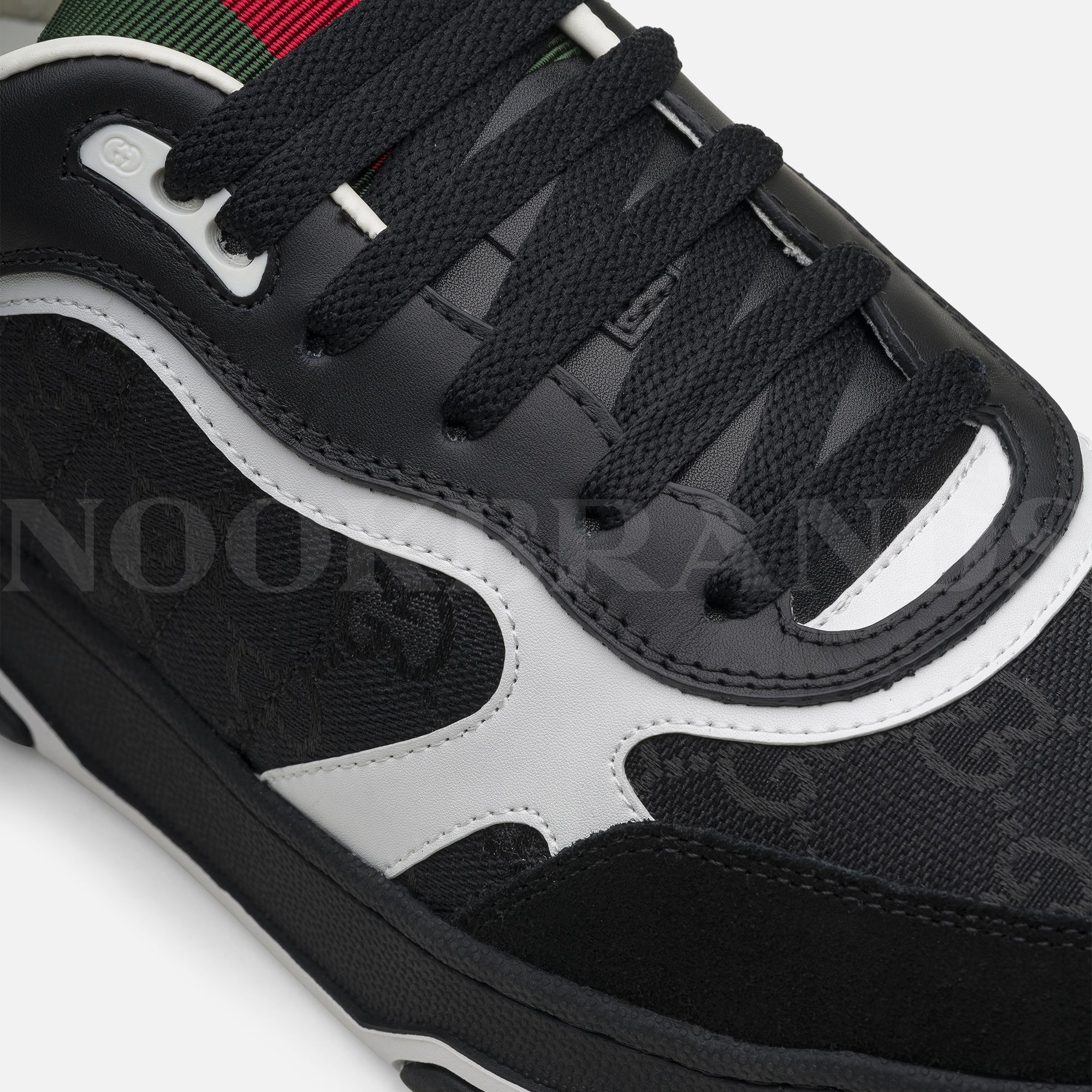 GG Re-Web Trainer Siyah Erkek Deri Sneaker