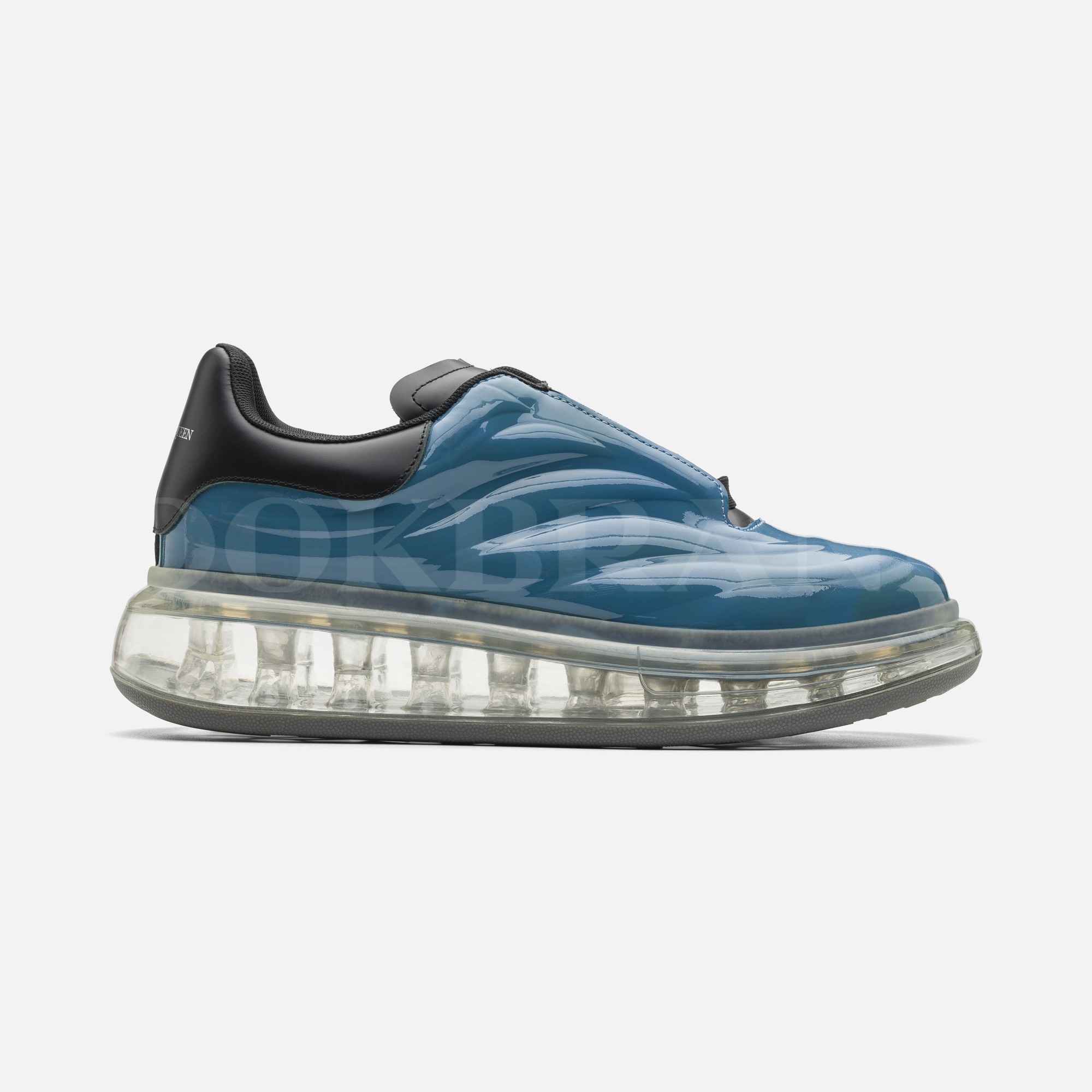Oversize Mavi Erkek Deri Sneaker
