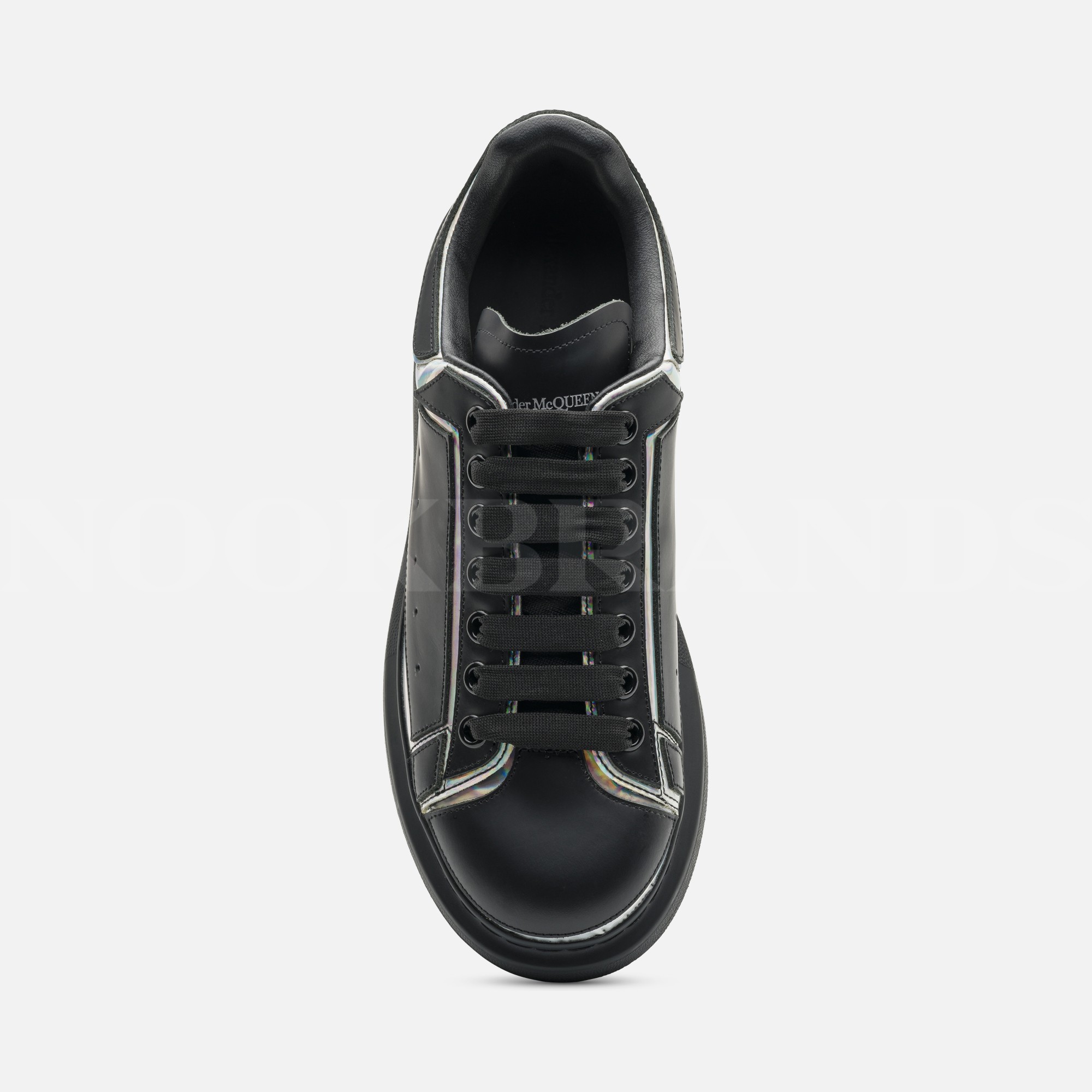 Oversize Siyah Deri Sneaker