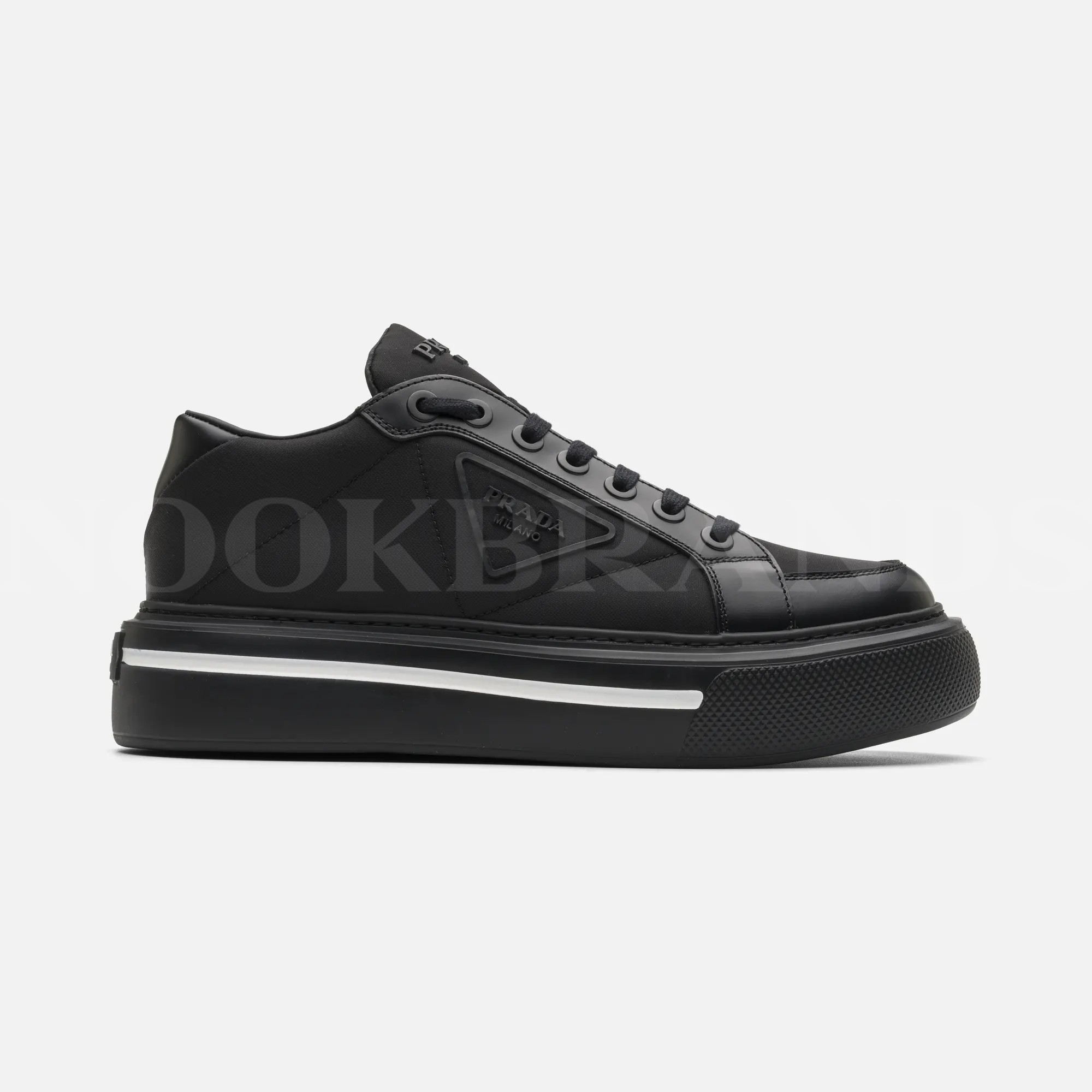 Macro Re-Nylon Siyah Erkek Deri Sneaker